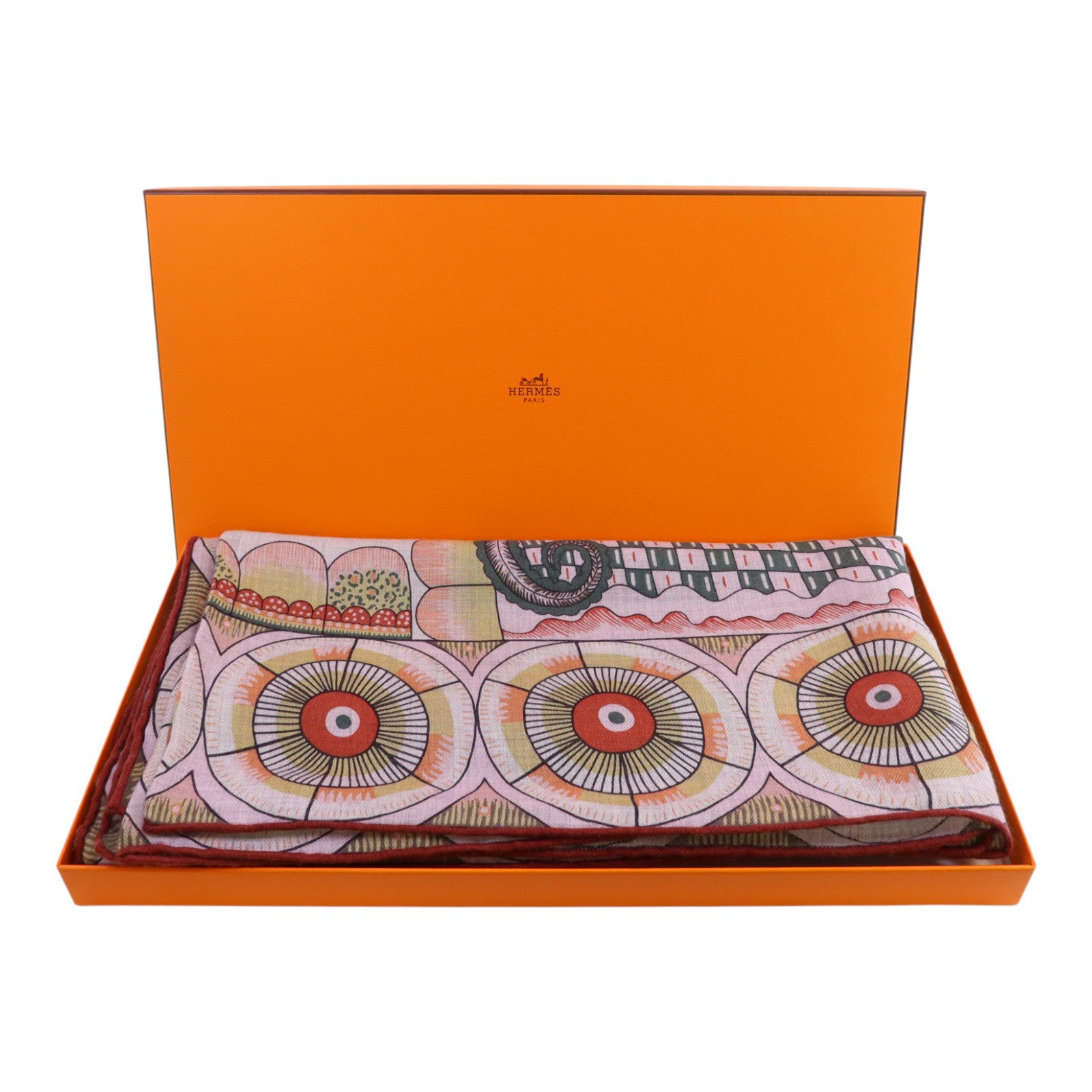HERMES 羊絨/絲質Mors A Jouets Bandana Shawl 140x140絲巾