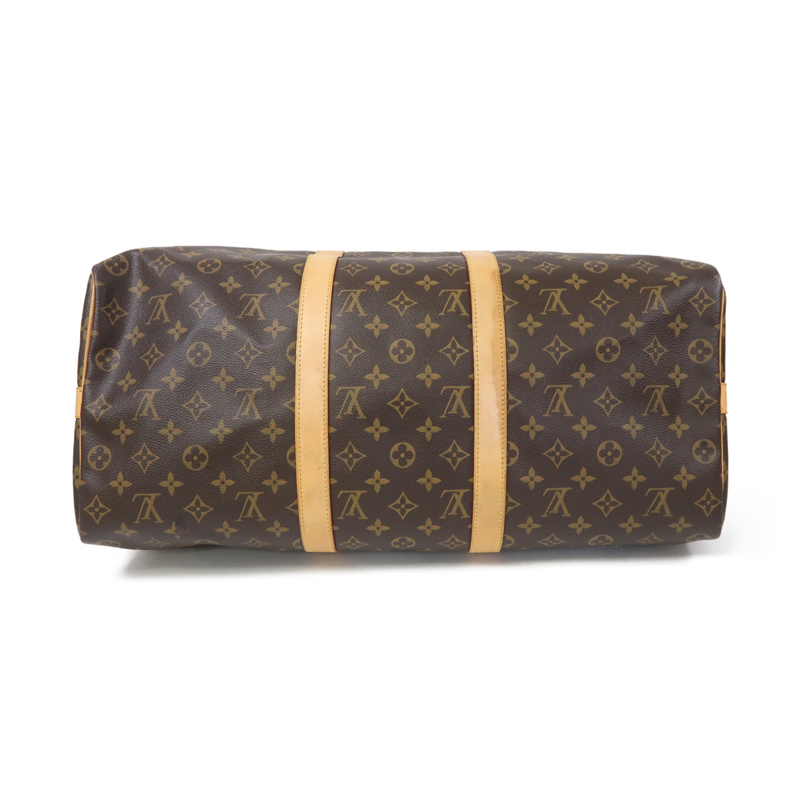 LOUIS VUITTON Monogram Keepall 50 Bandoulie金扣手挽肩背兩用袋棕色