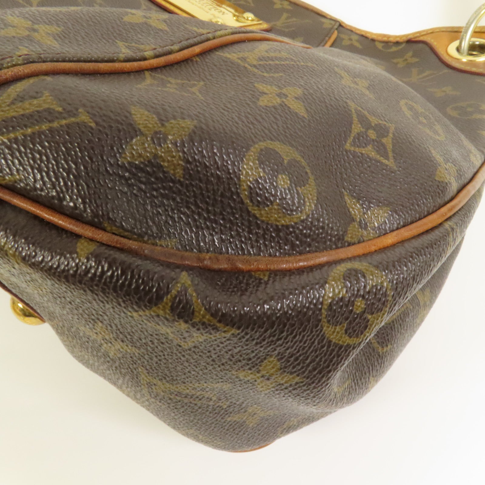 LOUIS VUITTON Monogram Galliera PM金扣肩背袋棕色