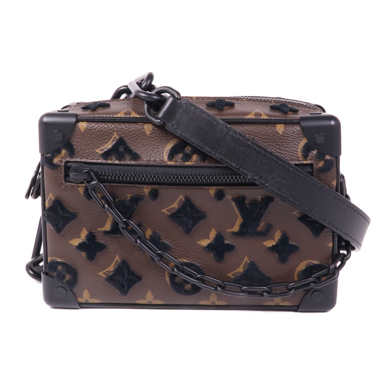LOUIS VUITTON LV Soft Trunk Shoulder Bag M68970 Monogram/Velvet Brown