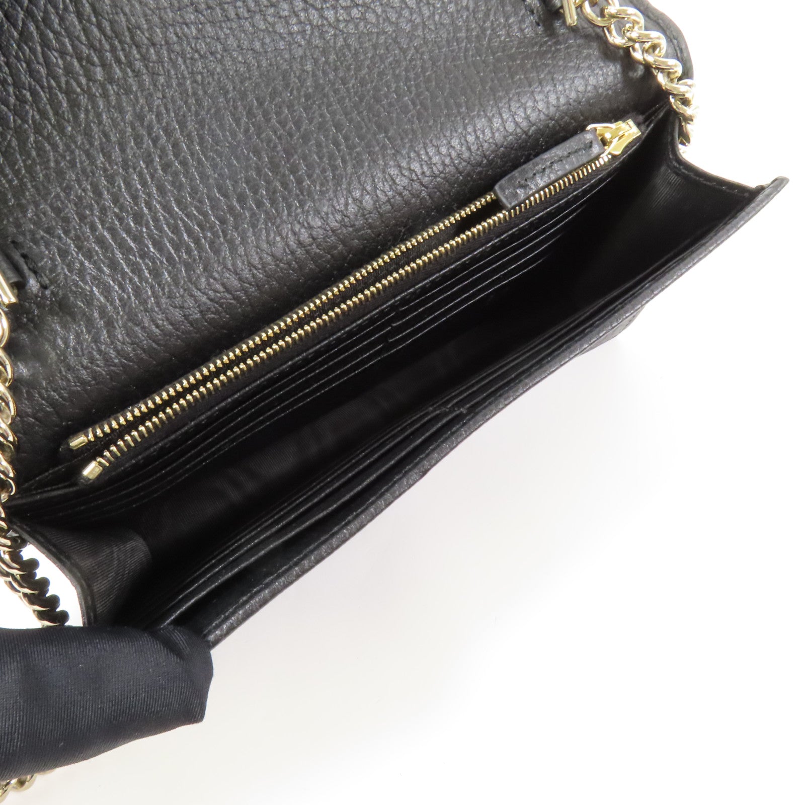 GUCCI 牛皮皮革GG Interlocking金扣鏈帶肩背袋