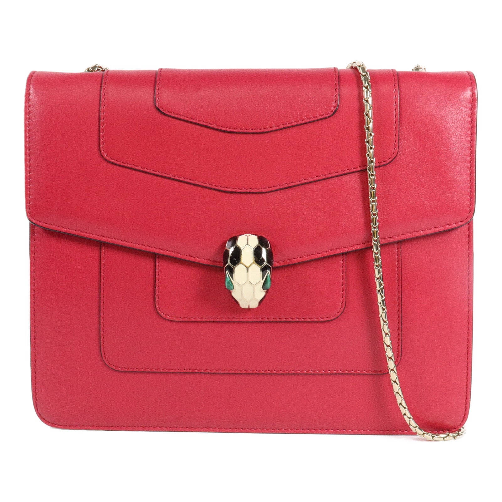 BVLGARI 牛皮皮革Serpenti Forever Bag Medium鏈帶肩背袋