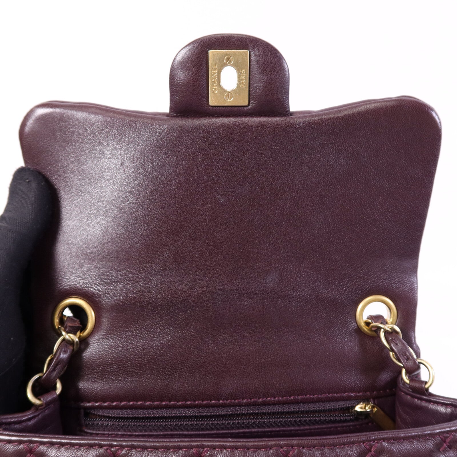 CHANEL 羊皮皮革CoCo Handle金扣鏈帶手挽肩背兩用袋