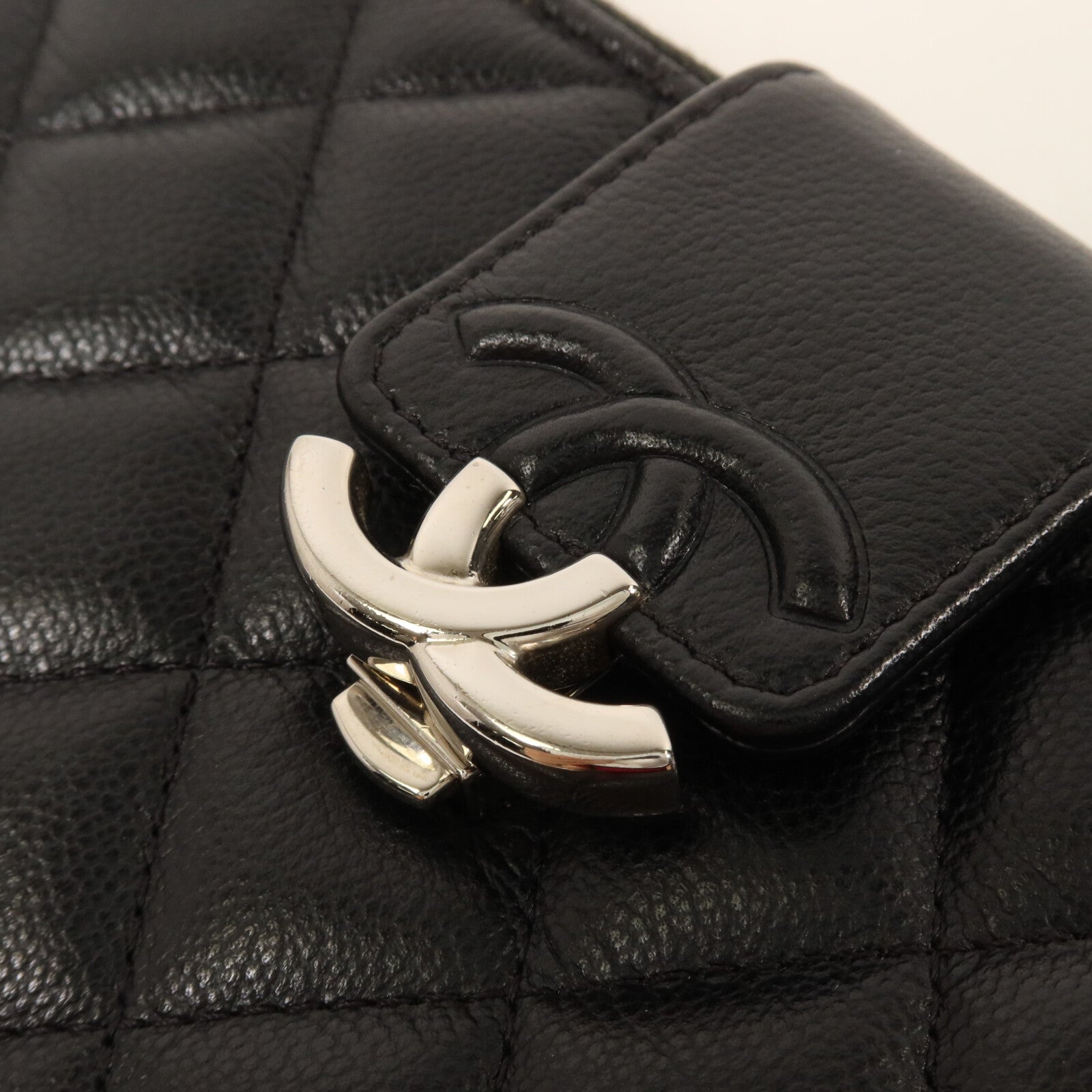 CHANEL 牛皮皮革Quilted CC Box鏈帶肩背袋