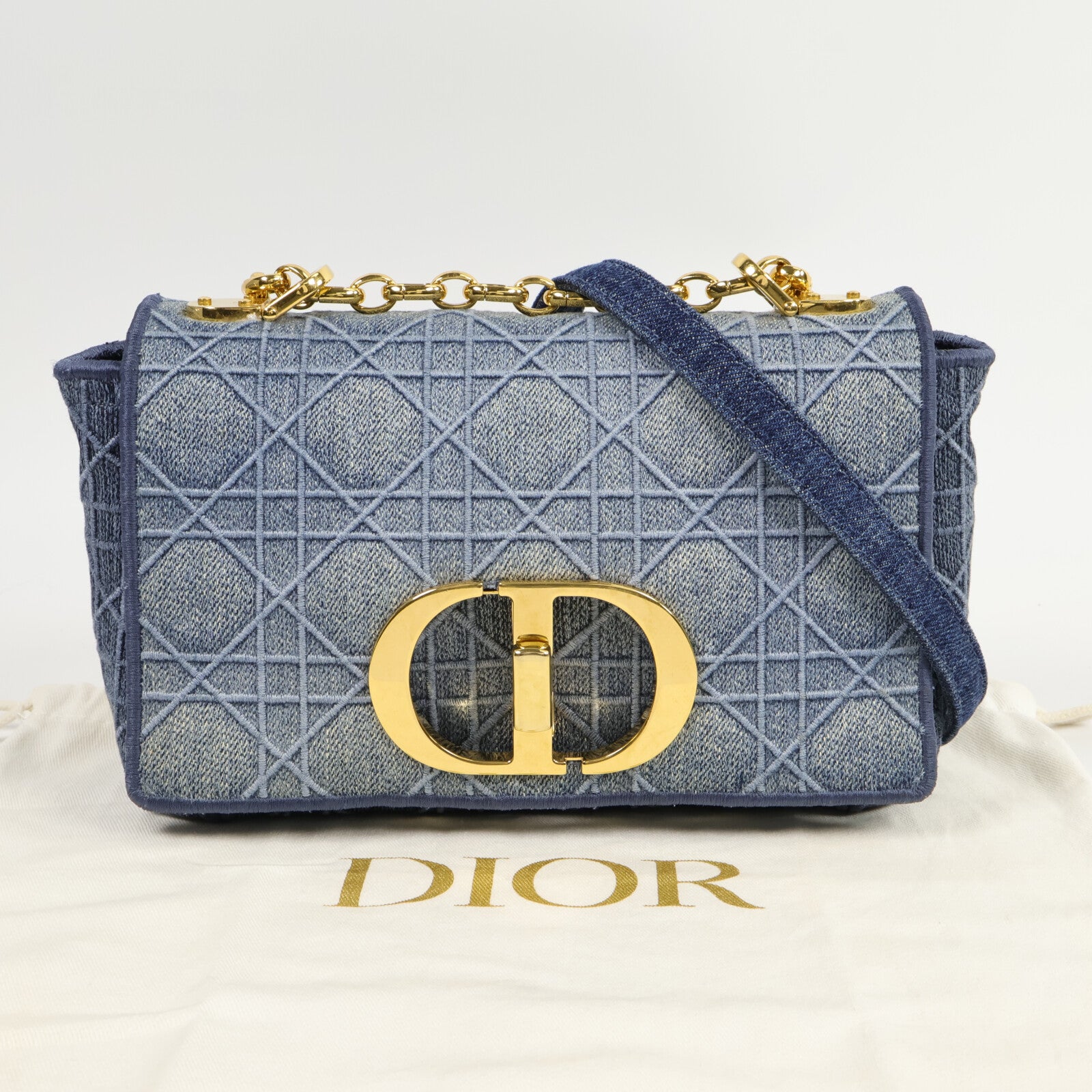 Dior 牛仔布Caro Small肩背袋