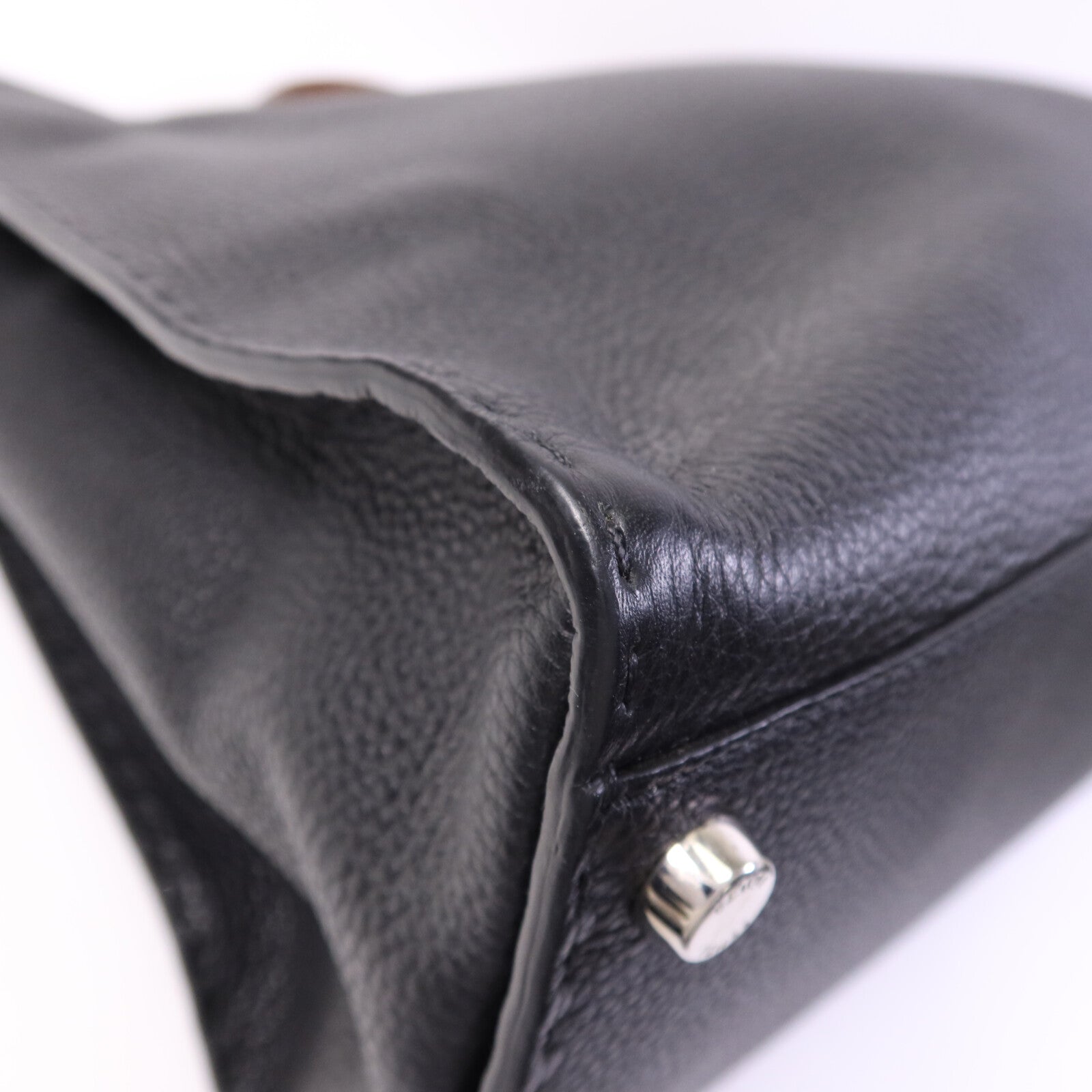 FENDI 牛皮皮革Peekaboo Large銀扣手挽肩背兩用袋