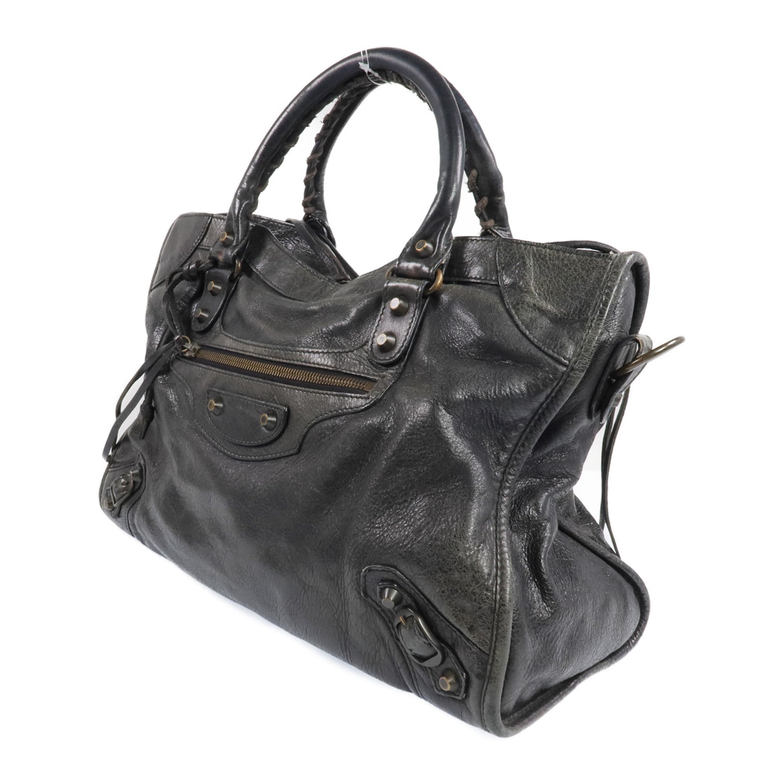 BALENCIAGA 羊皮皮革City金扣手挽肩背兩用袋