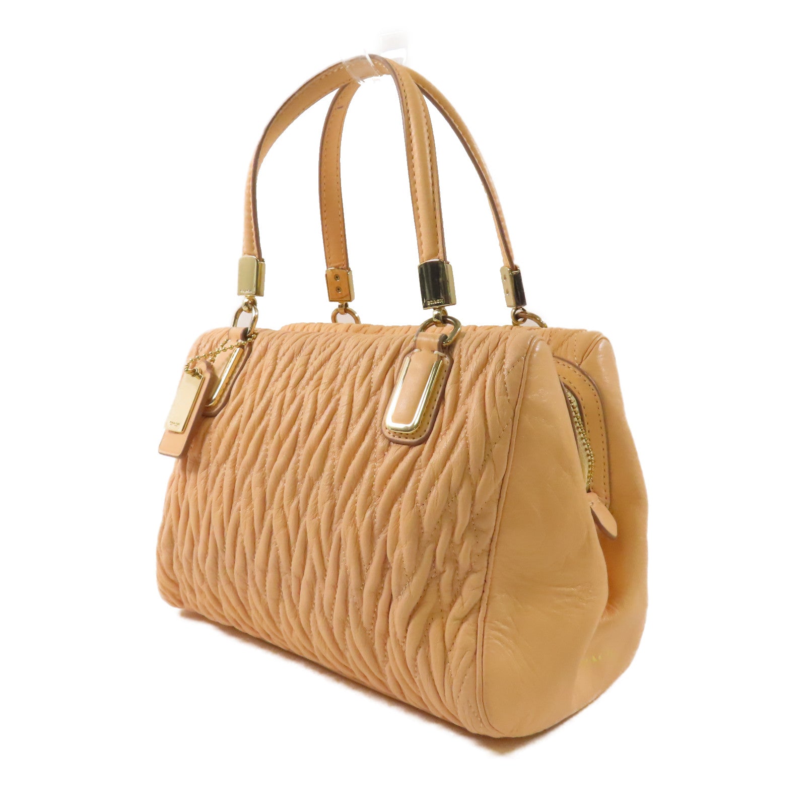 COACH 牛皮皮革2 Way Shoulder Bag金扣手挽肩背兩用袋