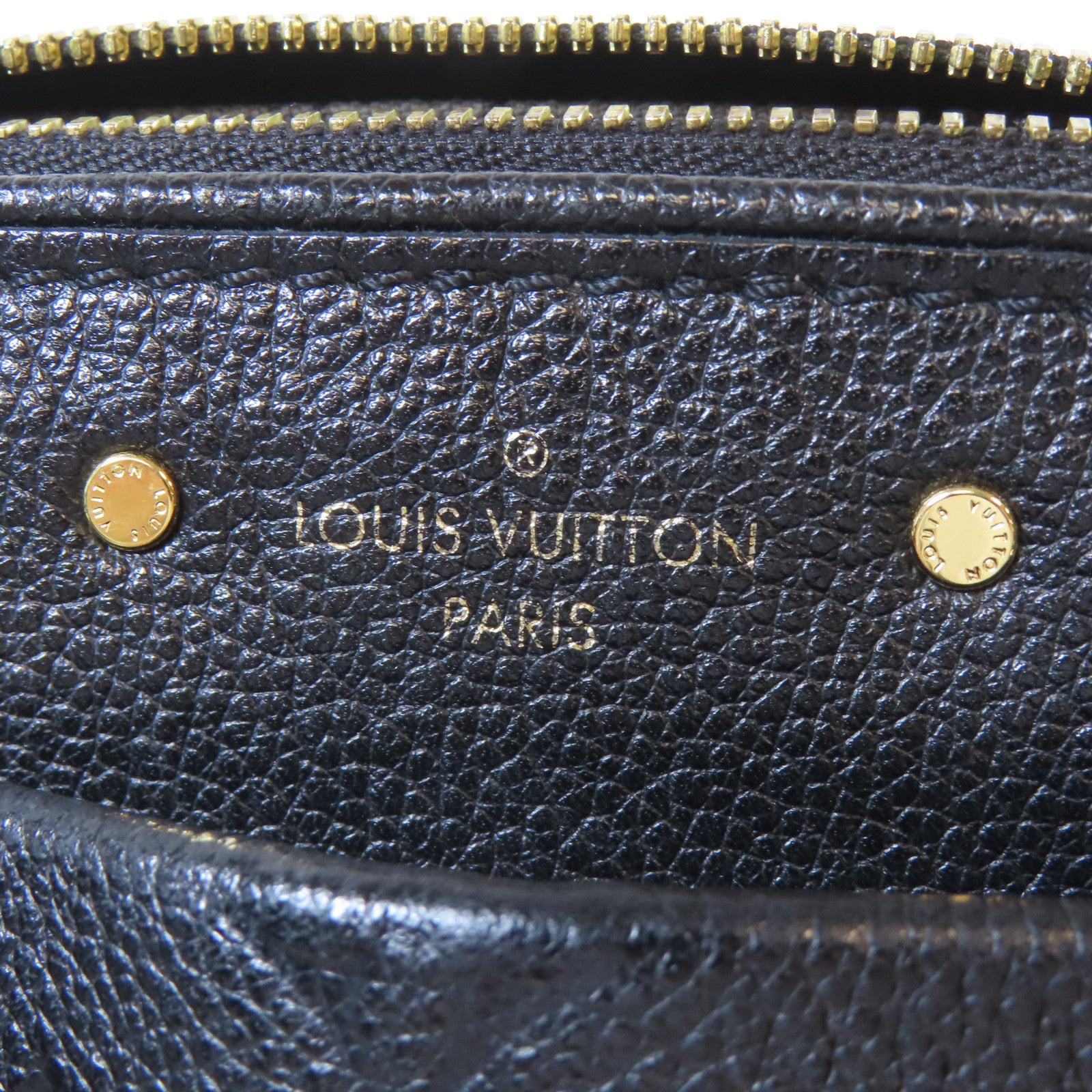 LOUIS VUITTON Monogram Empreinte Speedy Bandouliere 20金扣手挽肩背兩用袋黑色