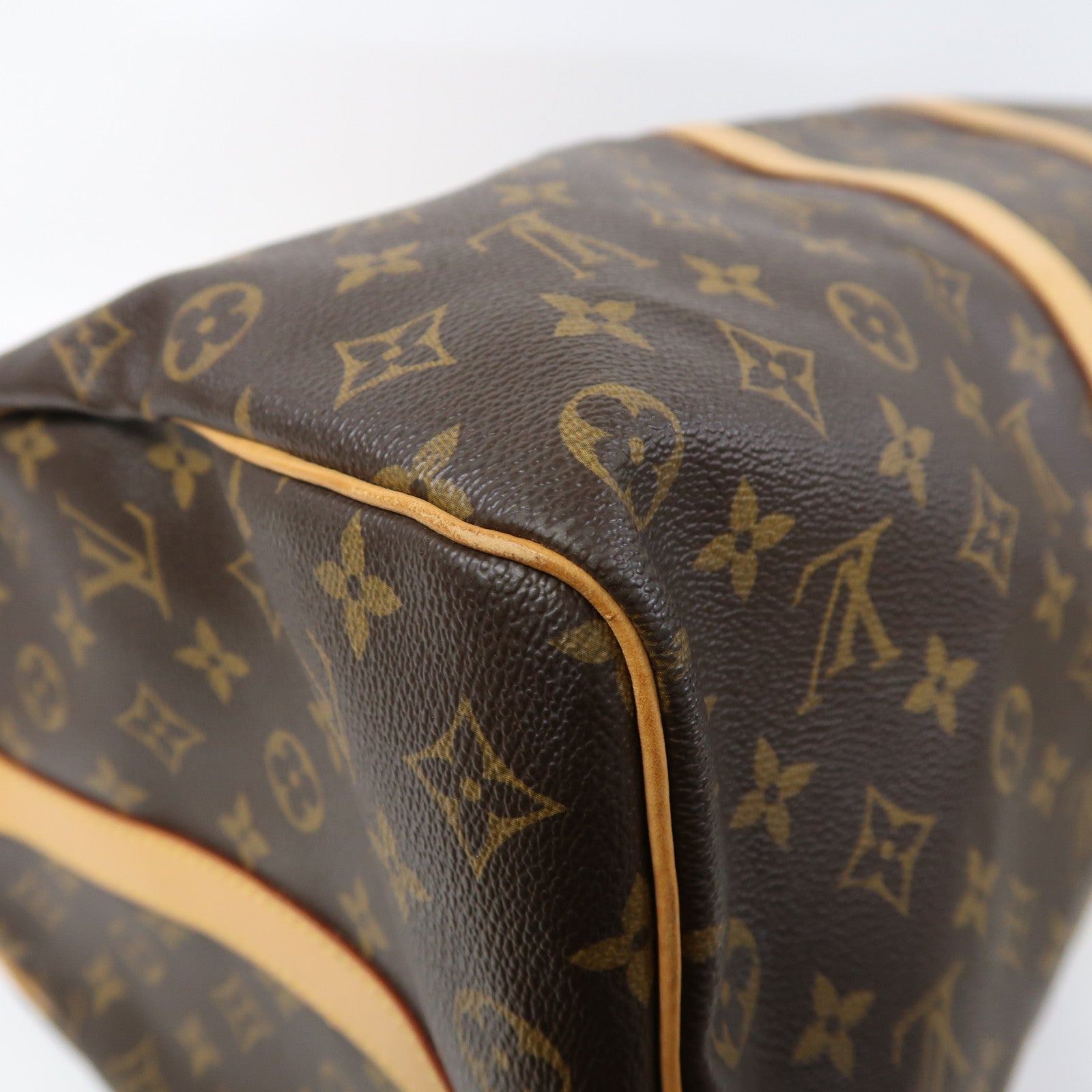 LOUIS VUITTON Monogram Keepall 50 Bandoulie金扣手挽肩背兩用袋棕色
