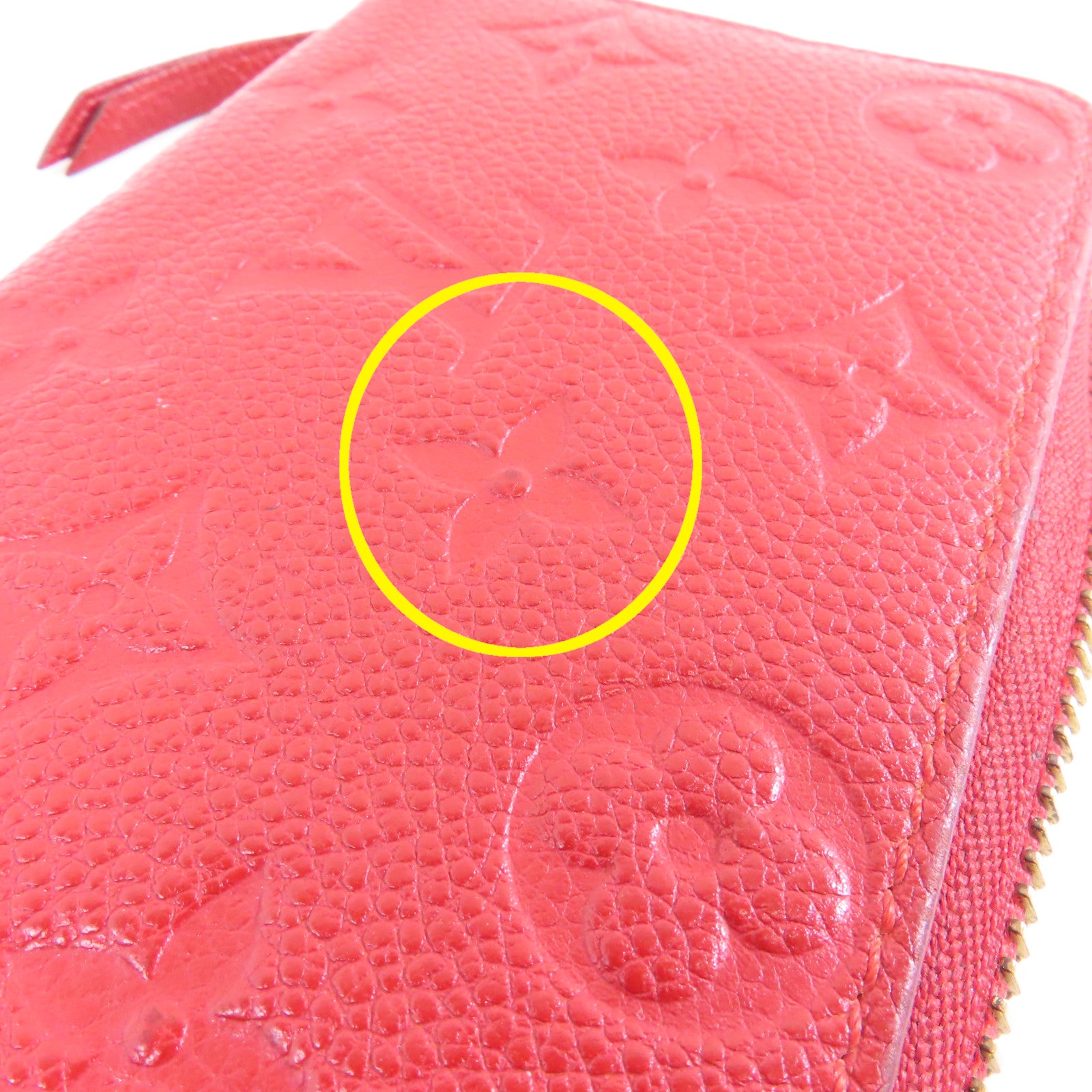 LOUIS VUITTON 【激減優惠】Monogram Empreinte Clemence Wallet金扣長錢包紅色