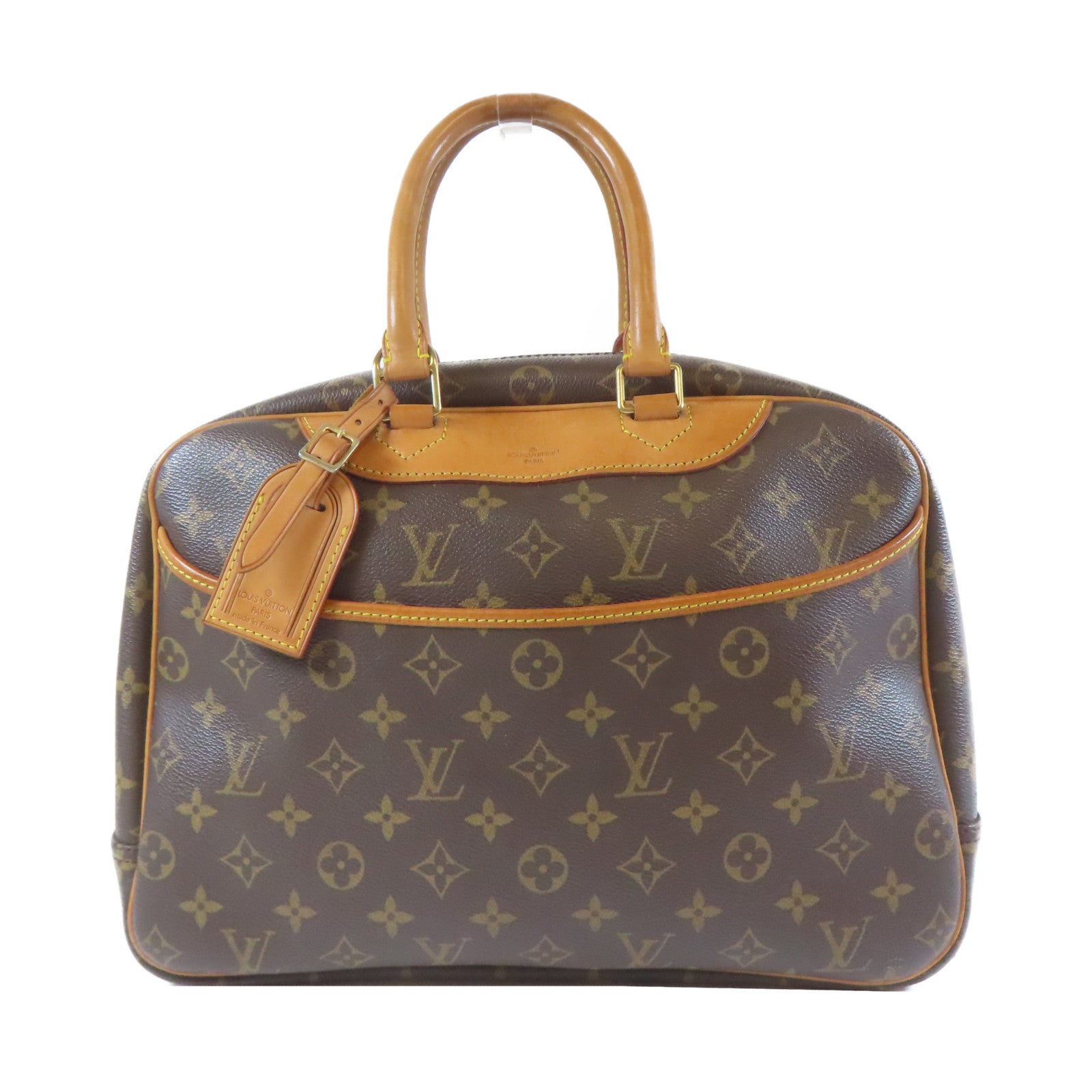 LOUIS VUITTON 【激減優惠】Monogram Deauville GM金扣手挽袋啡色