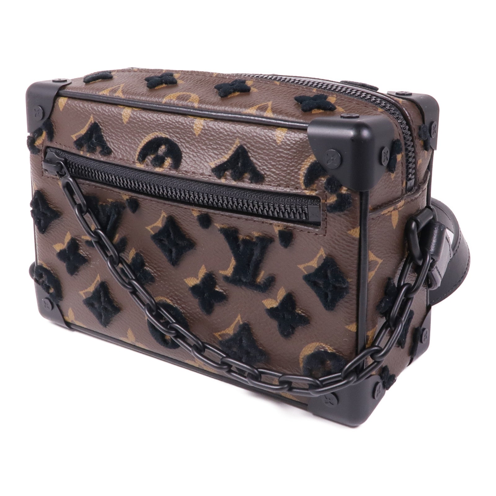 LOUIS VUITTON LV Soft Trunk Shoulder Bag M68970 Monogram/Velvet Brown