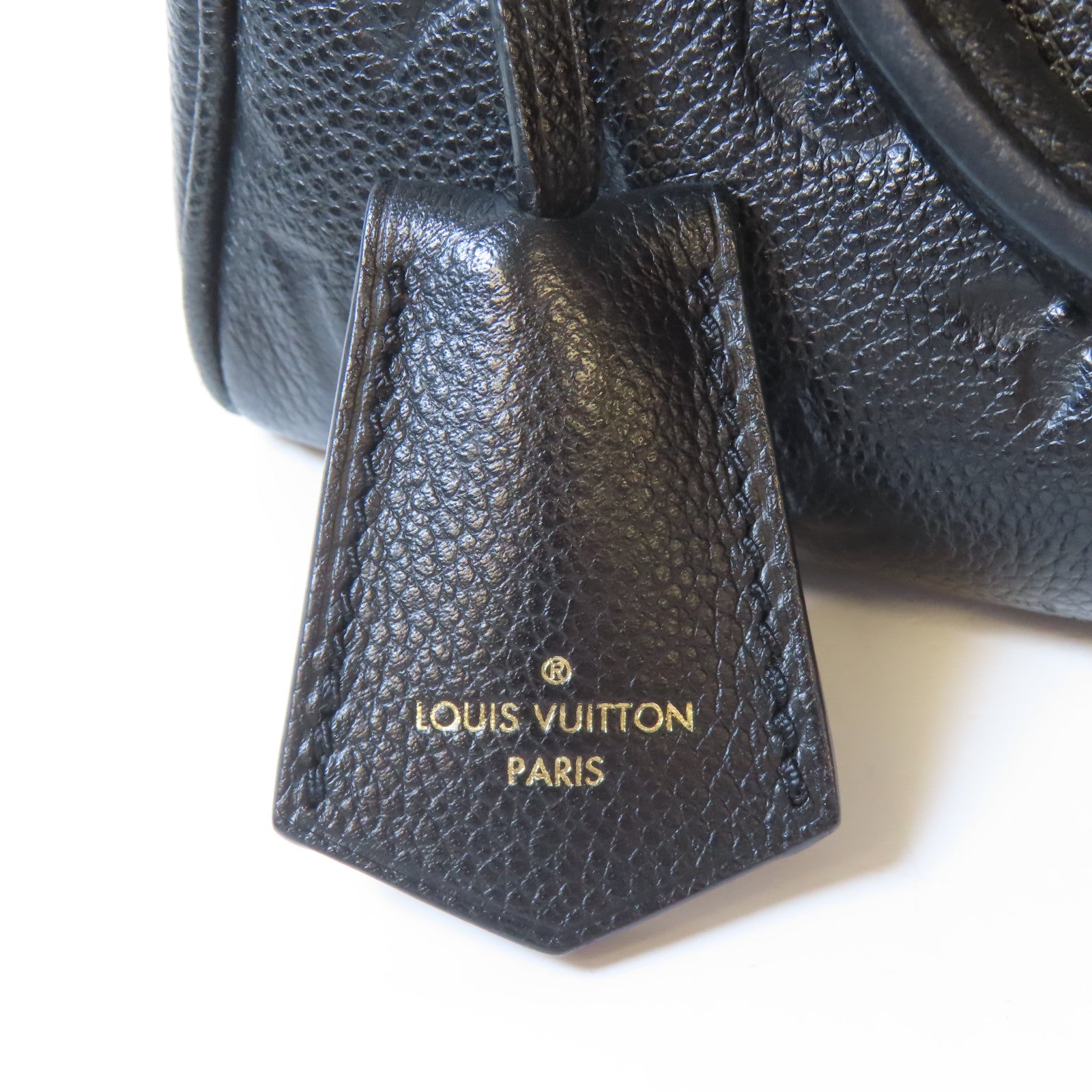 LOUIS VUITTON Monogram Empreinte Speedy Bandouliere 20金扣手挽肩背兩用袋黑色