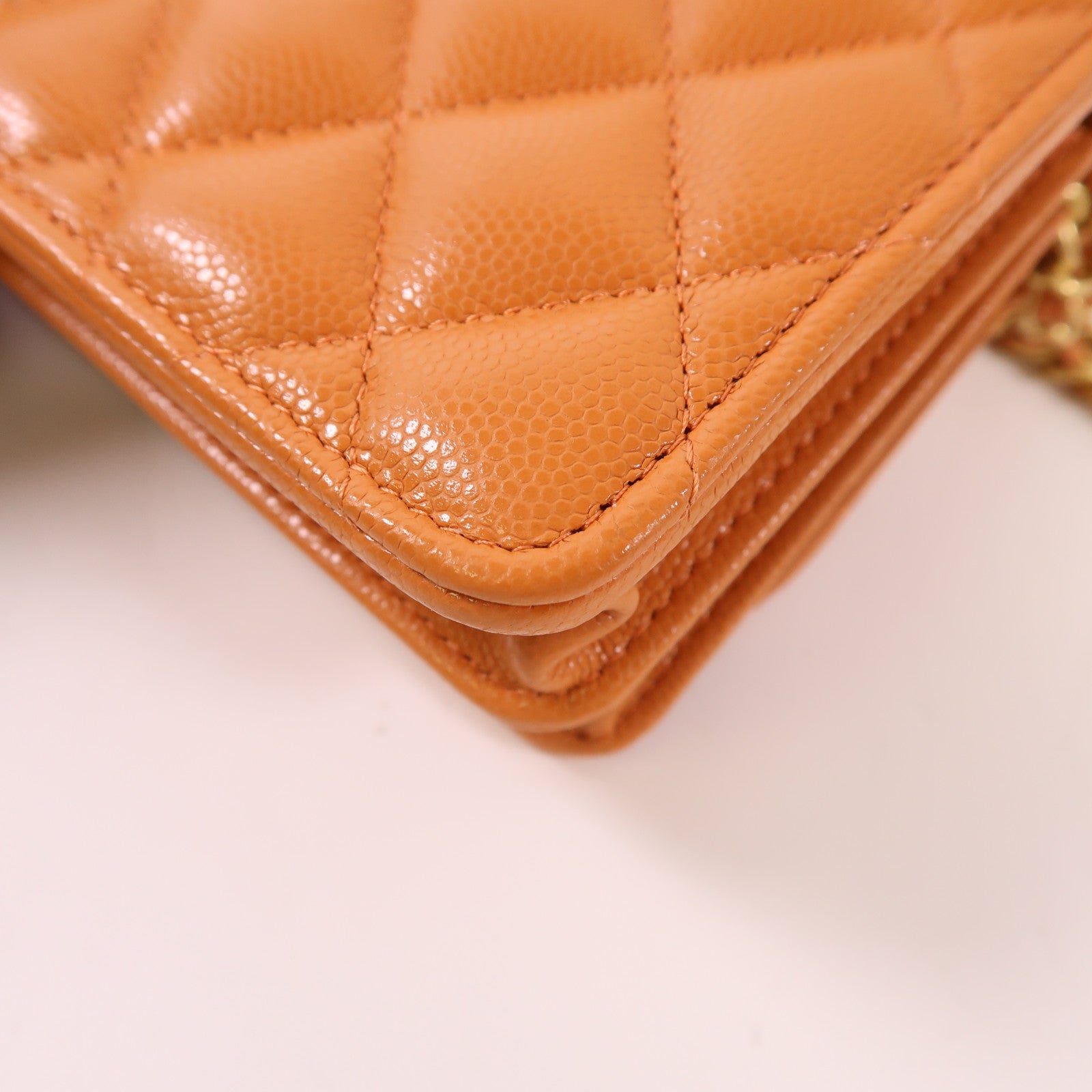 CHANEL 牛皮皮革Chain Shoulder Bag金扣鏈帶肩背袋