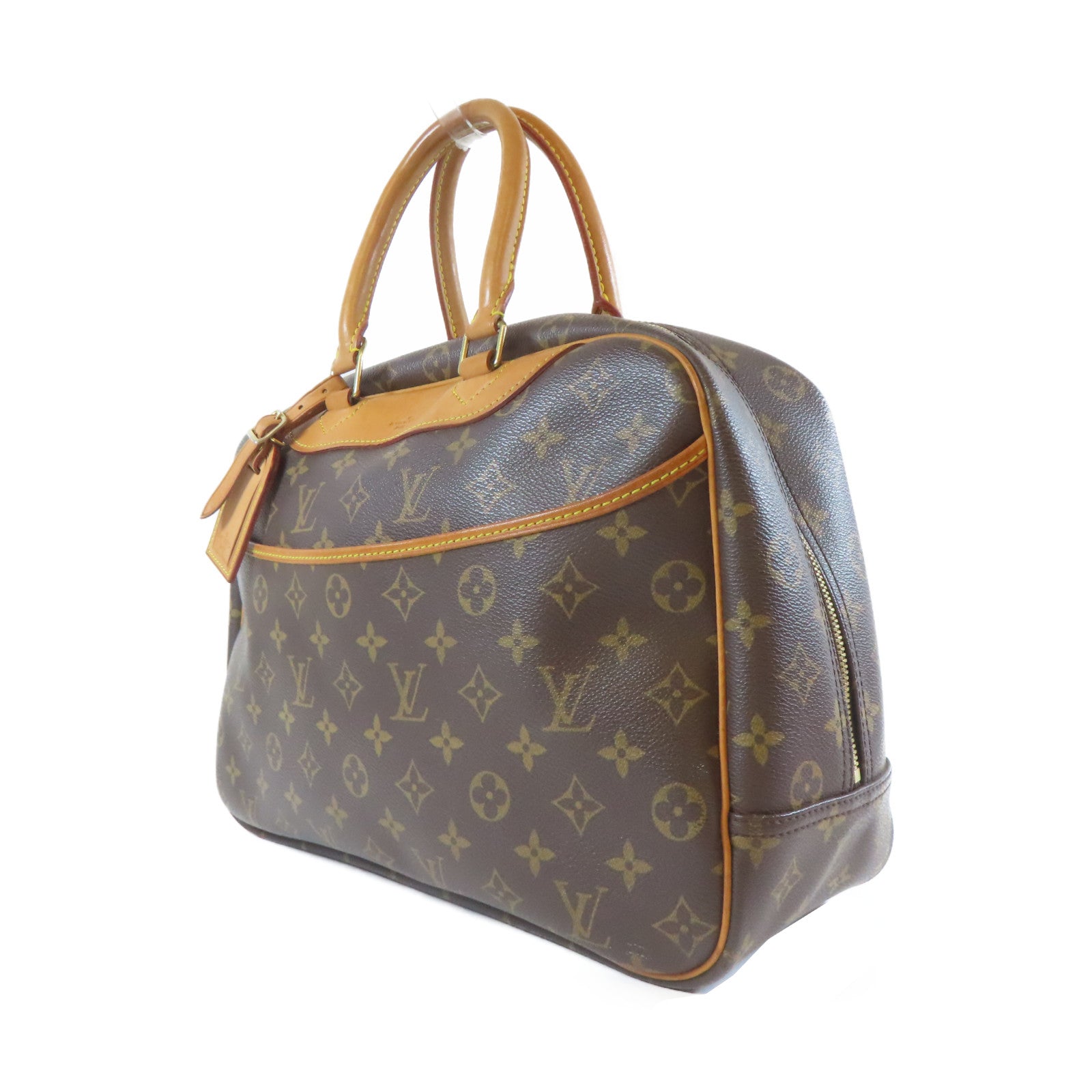 LOUIS VUITTON 【激減優惠】Monogram Deauville GM金扣手挽袋啡色