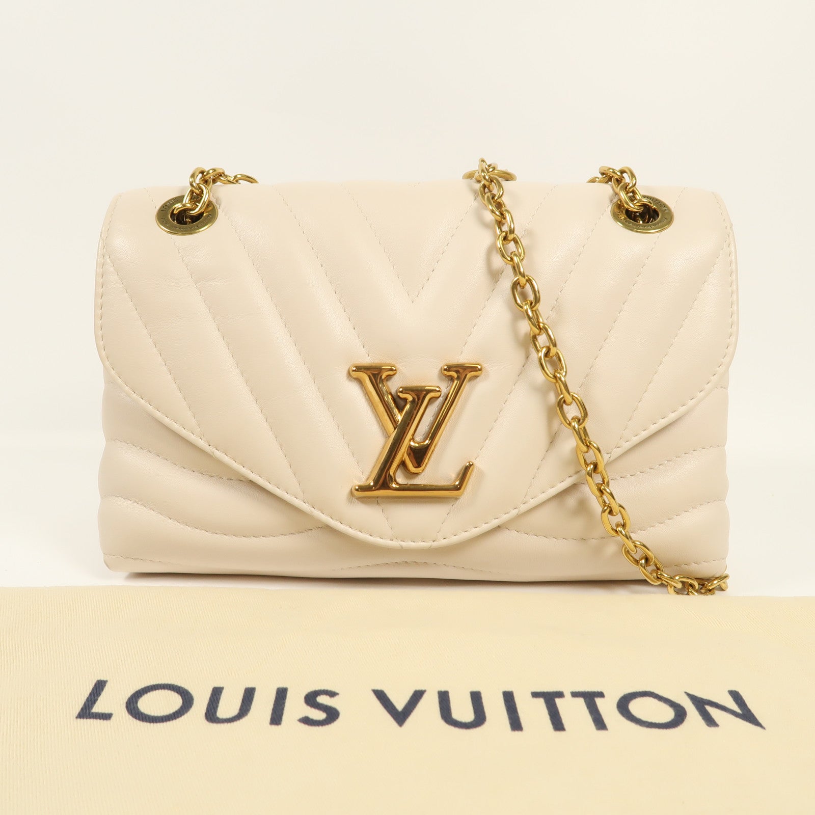 LOUIS VUITTON 牛皮皮革New Wave PM金扣肩背袋