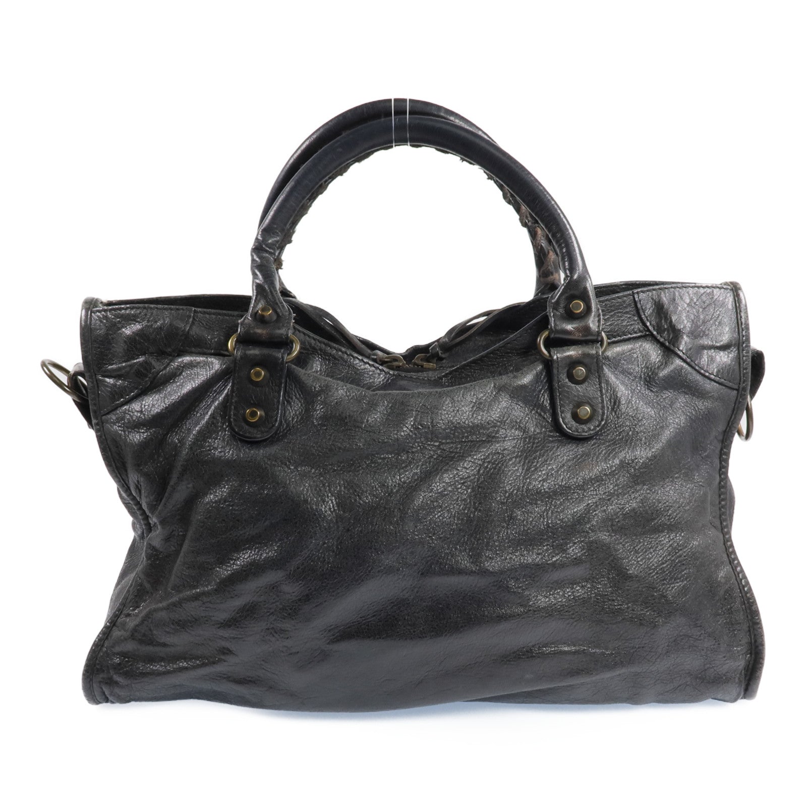 BALENCIAGA 羊皮皮革City金扣手挽肩背兩用袋