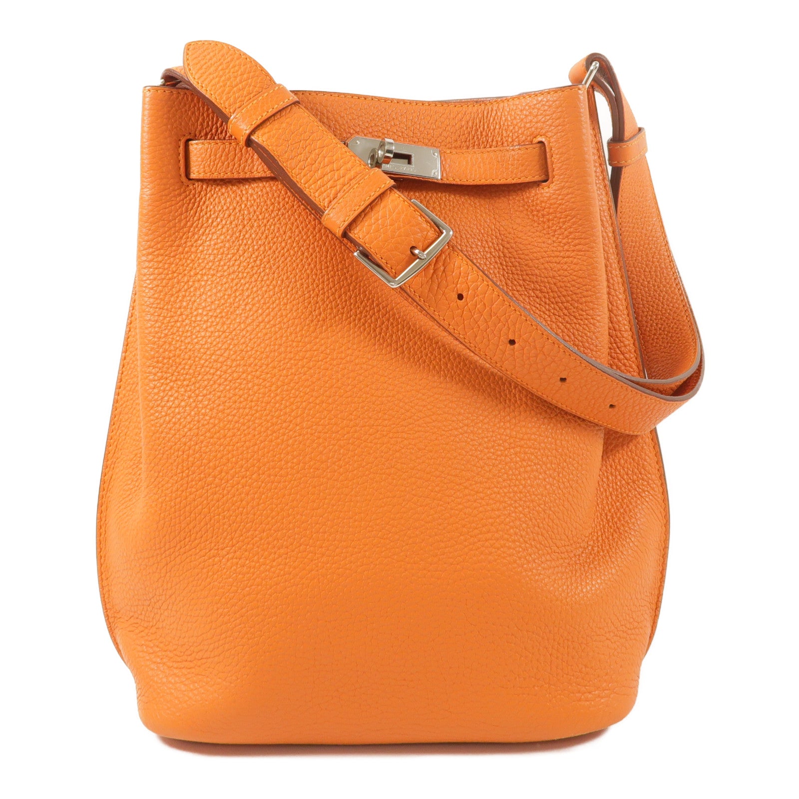 HERMES Togo皮革So Kelly 22銀扣肩背袋