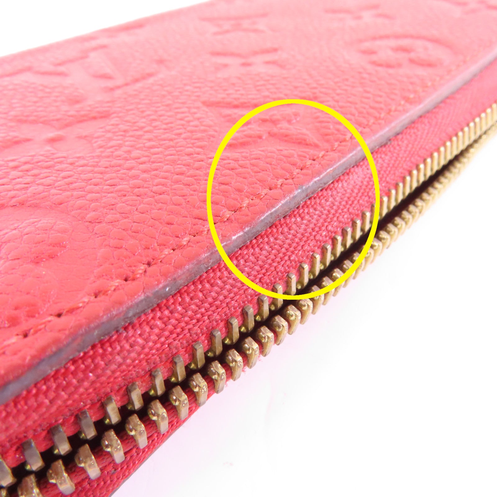 LOUIS VUITTON 【激減優惠】Monogram Empreinte Clemence Wallet金扣長錢包紅色