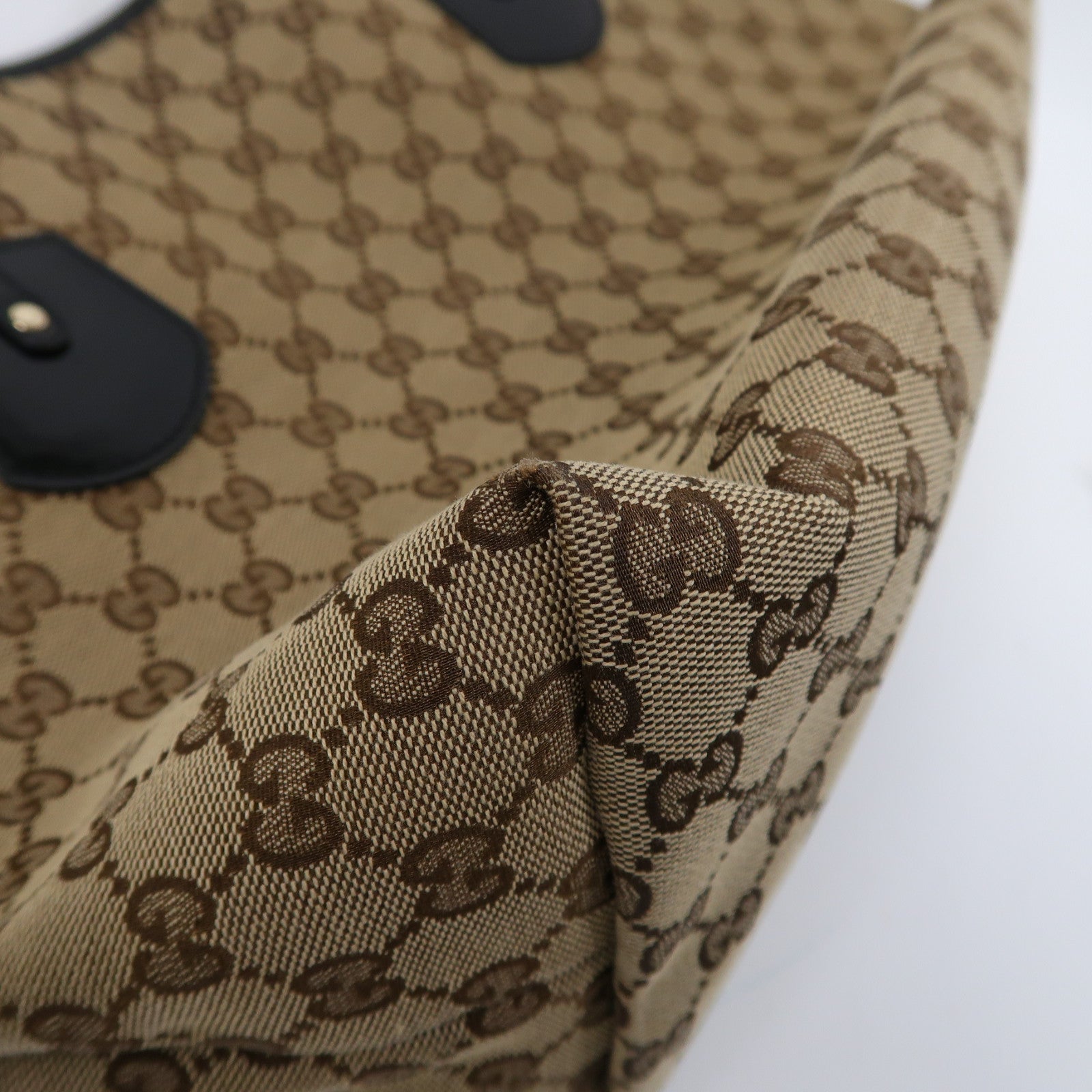 GUCCI 帆布Jolie Tote Bag金扣手挽袋啡色
