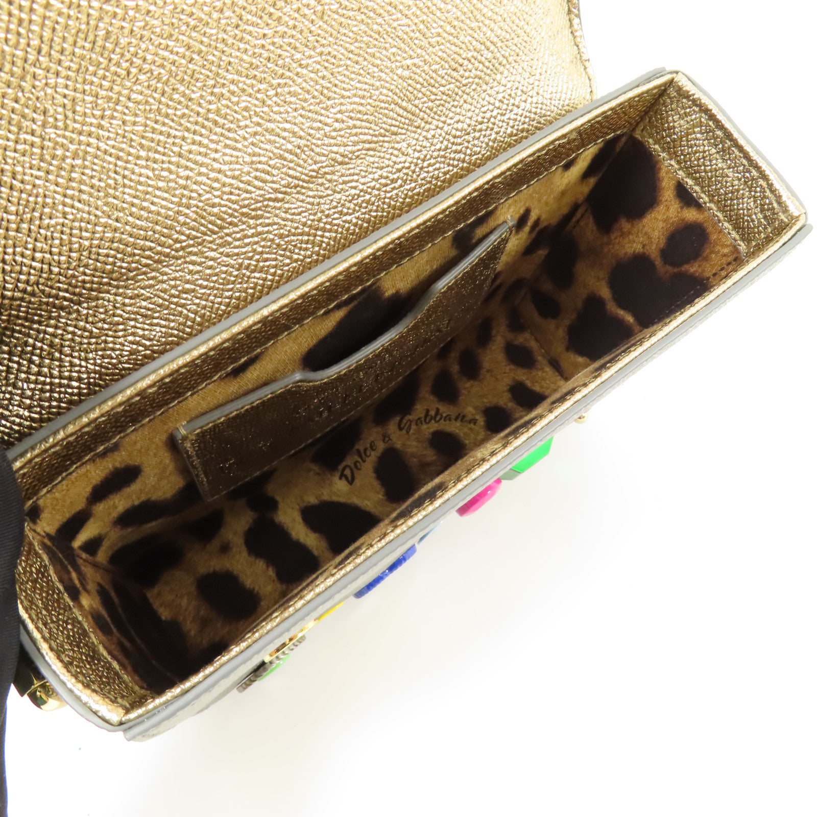 D&G 牛皮皮革Shoulder Bag金扣肩背袋