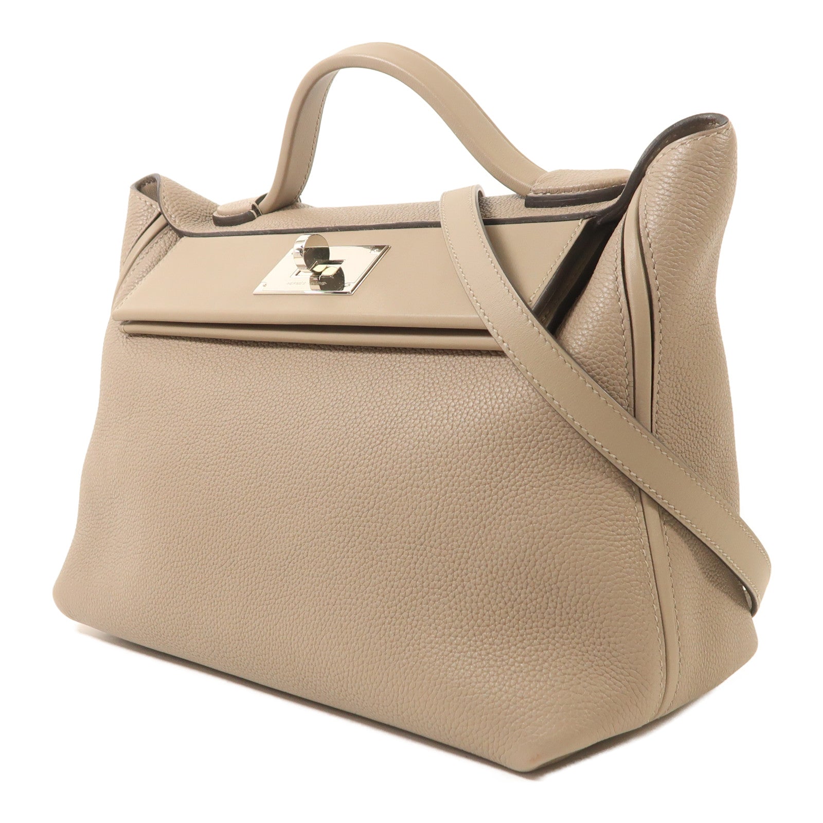 HERMES 24/24 29cm手挽肩背兩用袋Gris Asphalte