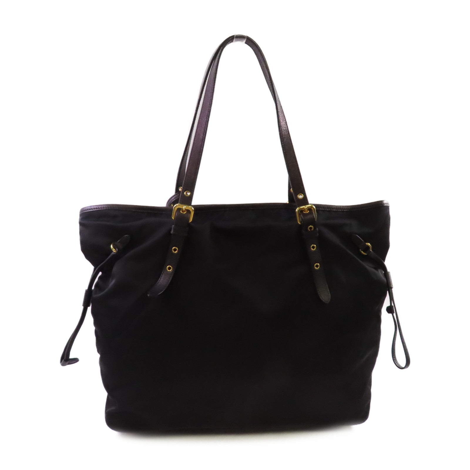PRADA 尼龍Shoulder Bag金扣肩背袋黑色