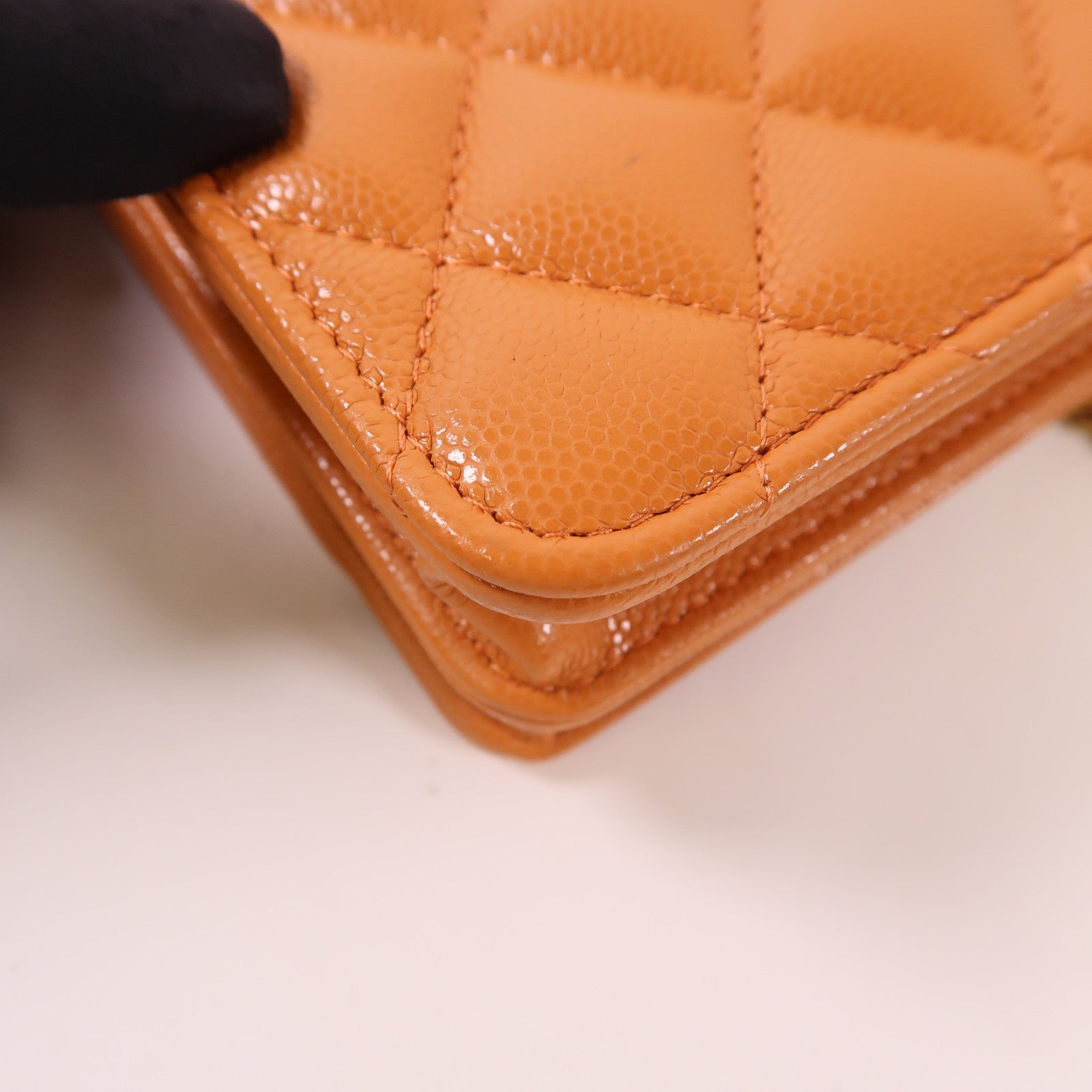 CHANEL 牛皮皮革Chain Shoulder Bag金扣鏈帶肩背袋