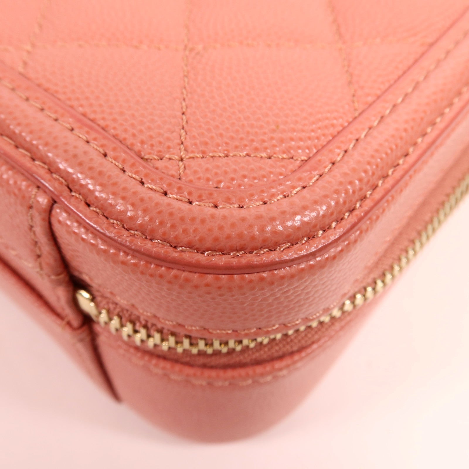 CHANEL 牛皮皮革Vanity Case金扣手挽肩背兩用袋