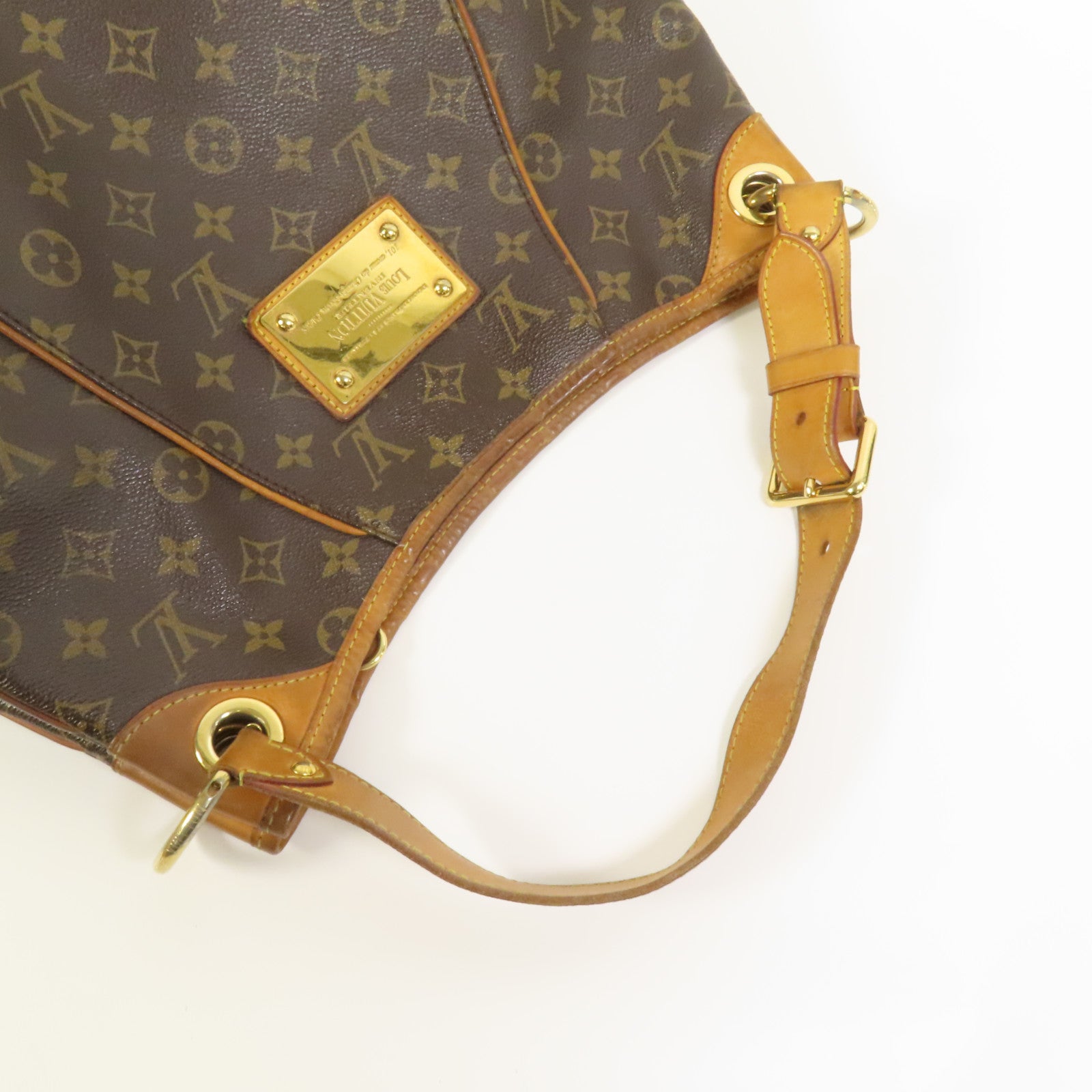 LOUIS VUITTON Monogram Galliera PM金扣肩背袋棕色