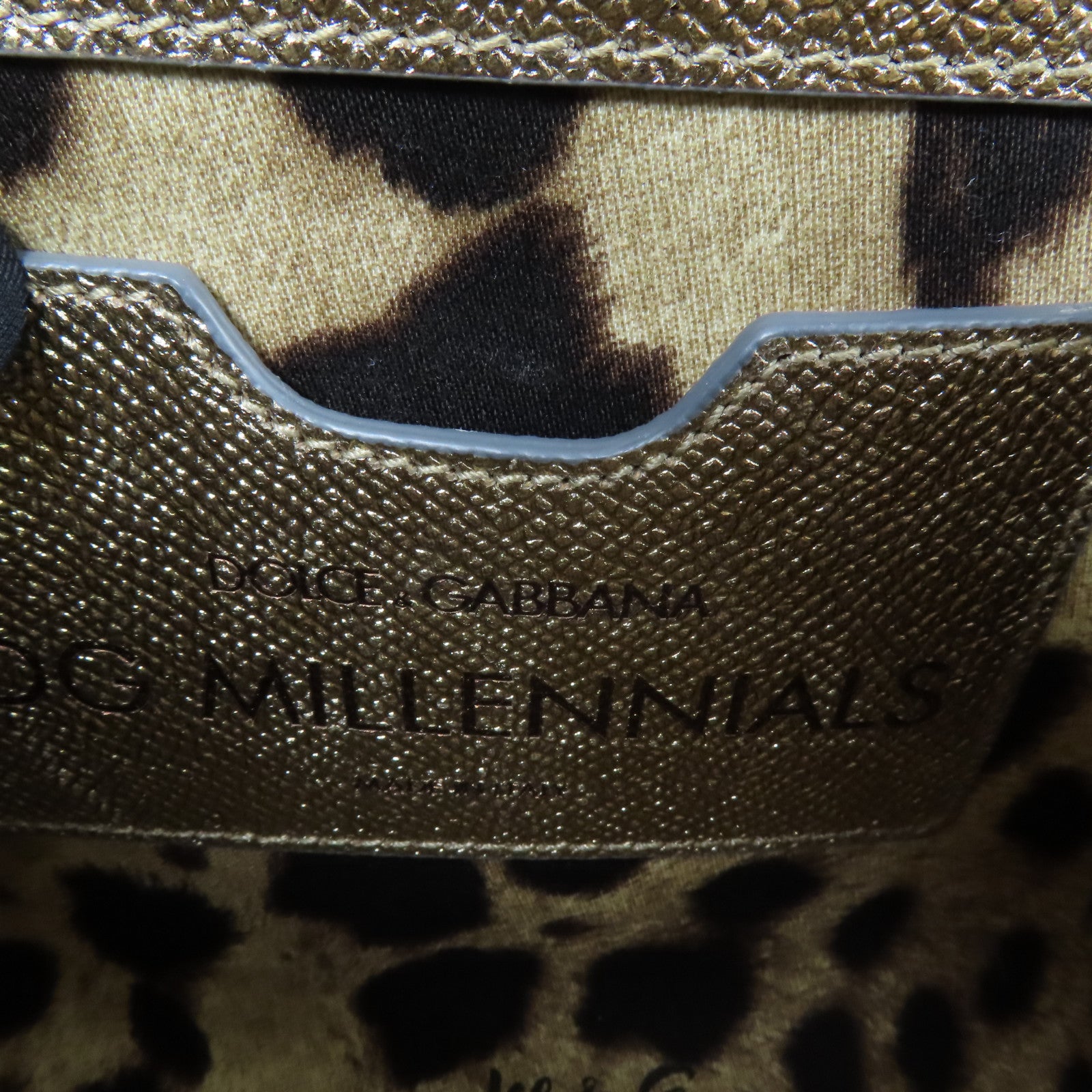 D&G 牛皮皮革Shoulder Bag金扣肩背袋