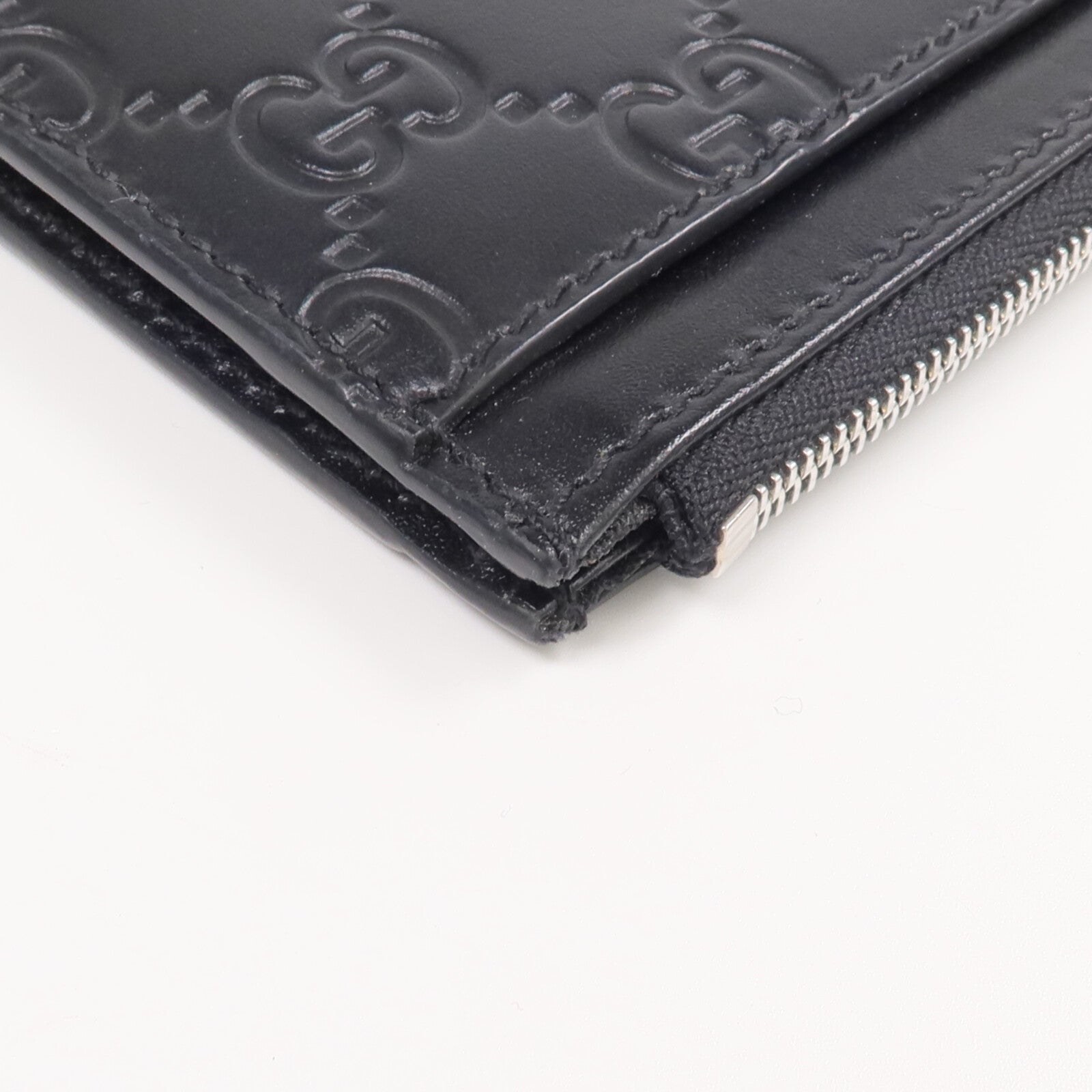 GUCCI 牛皮皮革Card Case銀扣卡片套