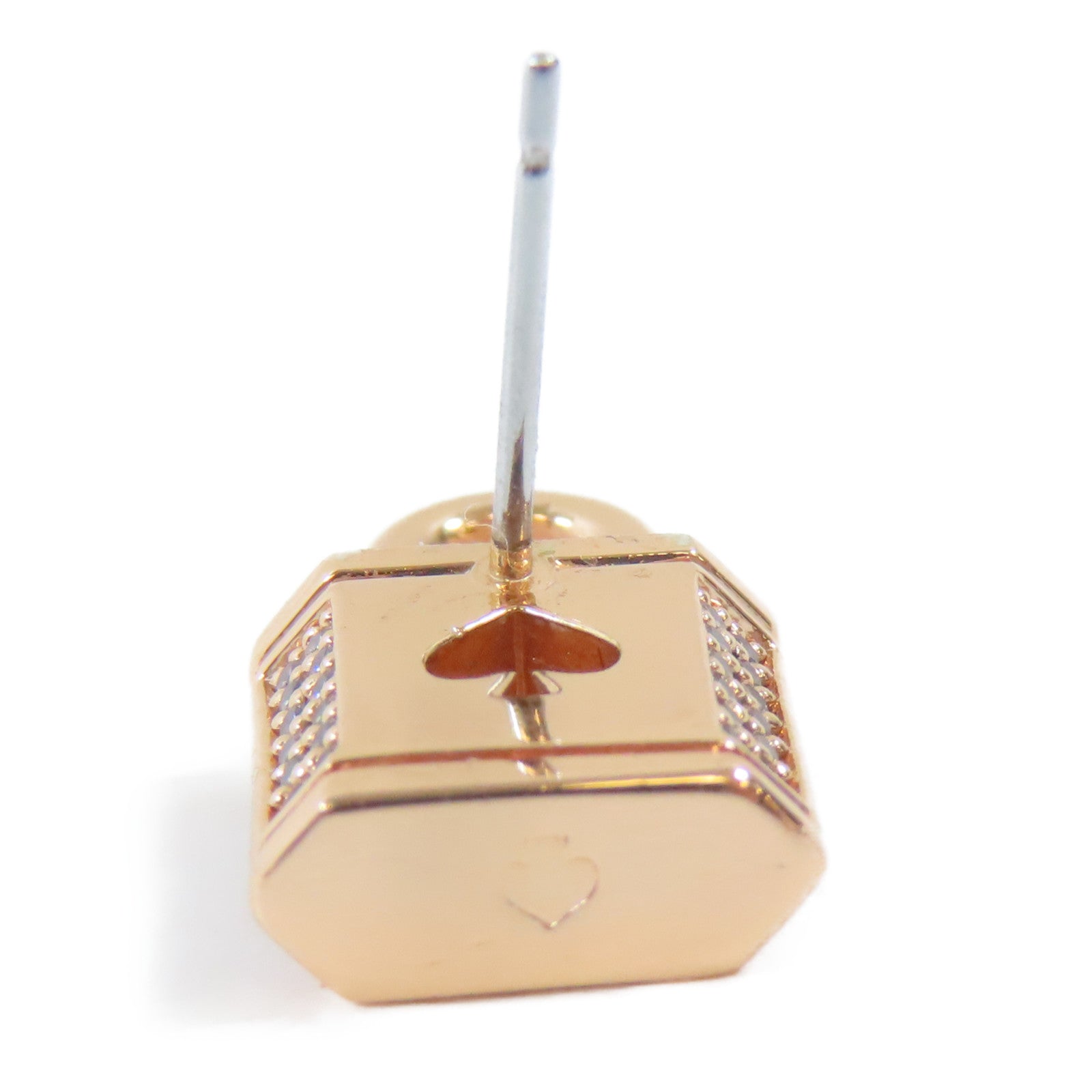 Kate Spade 金屬Lock and Spade Earrings耳環玫瑰金色