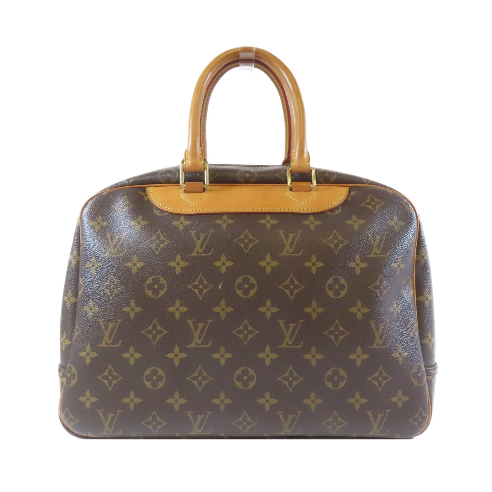 LOUIS VUITTON 【激減優惠】Monogram Deauville GM金扣手挽袋啡色