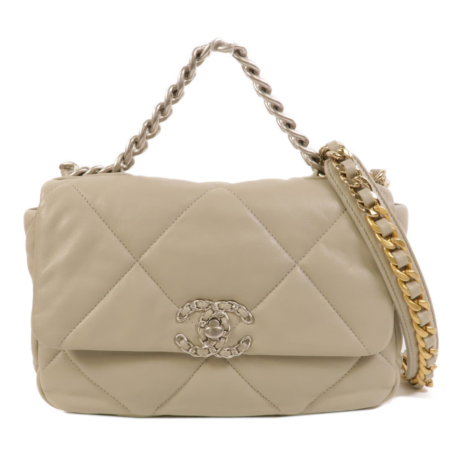 CHANEL 羊皮皮革Chanel 19 Small鏈帶肩背袋