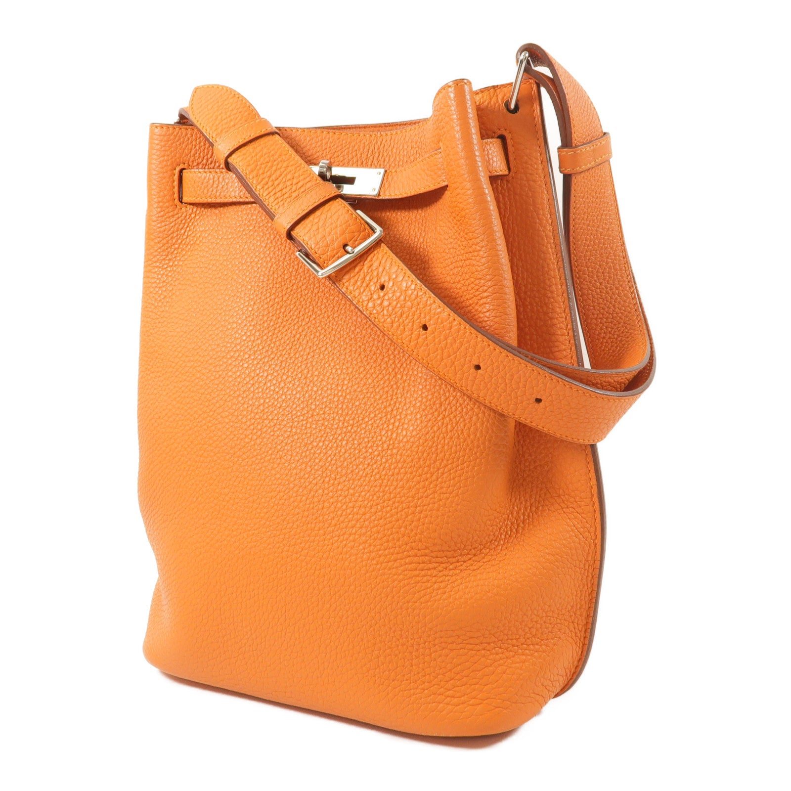 HERMES Togo皮革So Kelly 22銀扣肩背袋