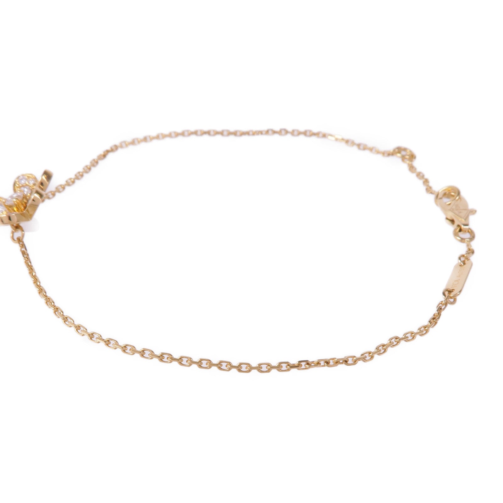 Van Cleef & Arpels 18K黃金Frivole鑽石手鏈