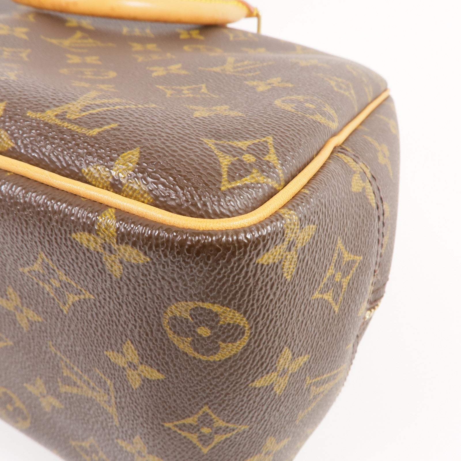 LOUIS VUITTON Monogram Deauville GM金扣手挽袋