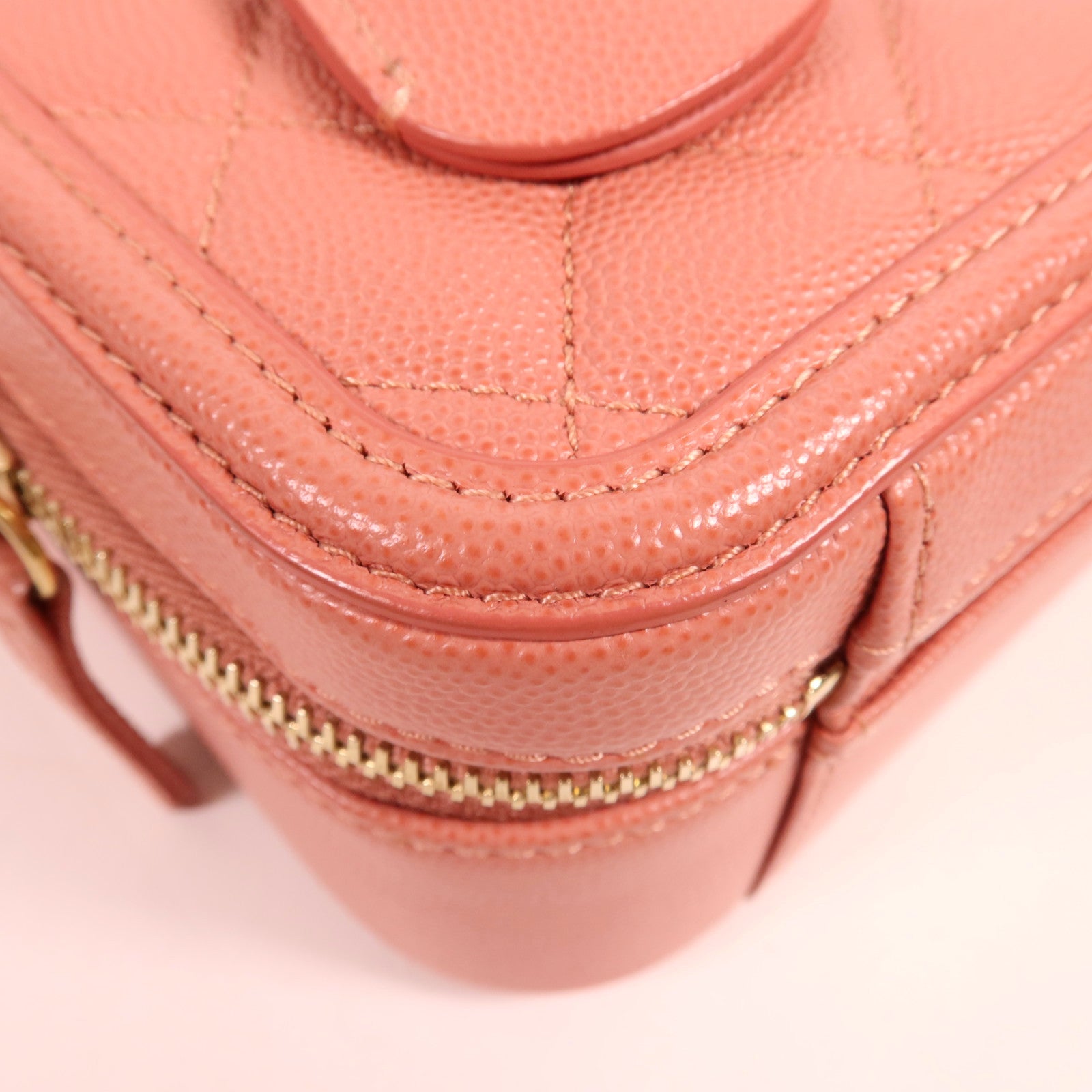 CHANEL 牛皮皮革Vanity Case金扣手挽肩背兩用袋