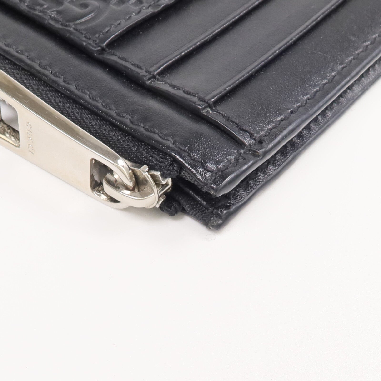 GUCCI 牛皮皮革Card Case銀扣卡片套