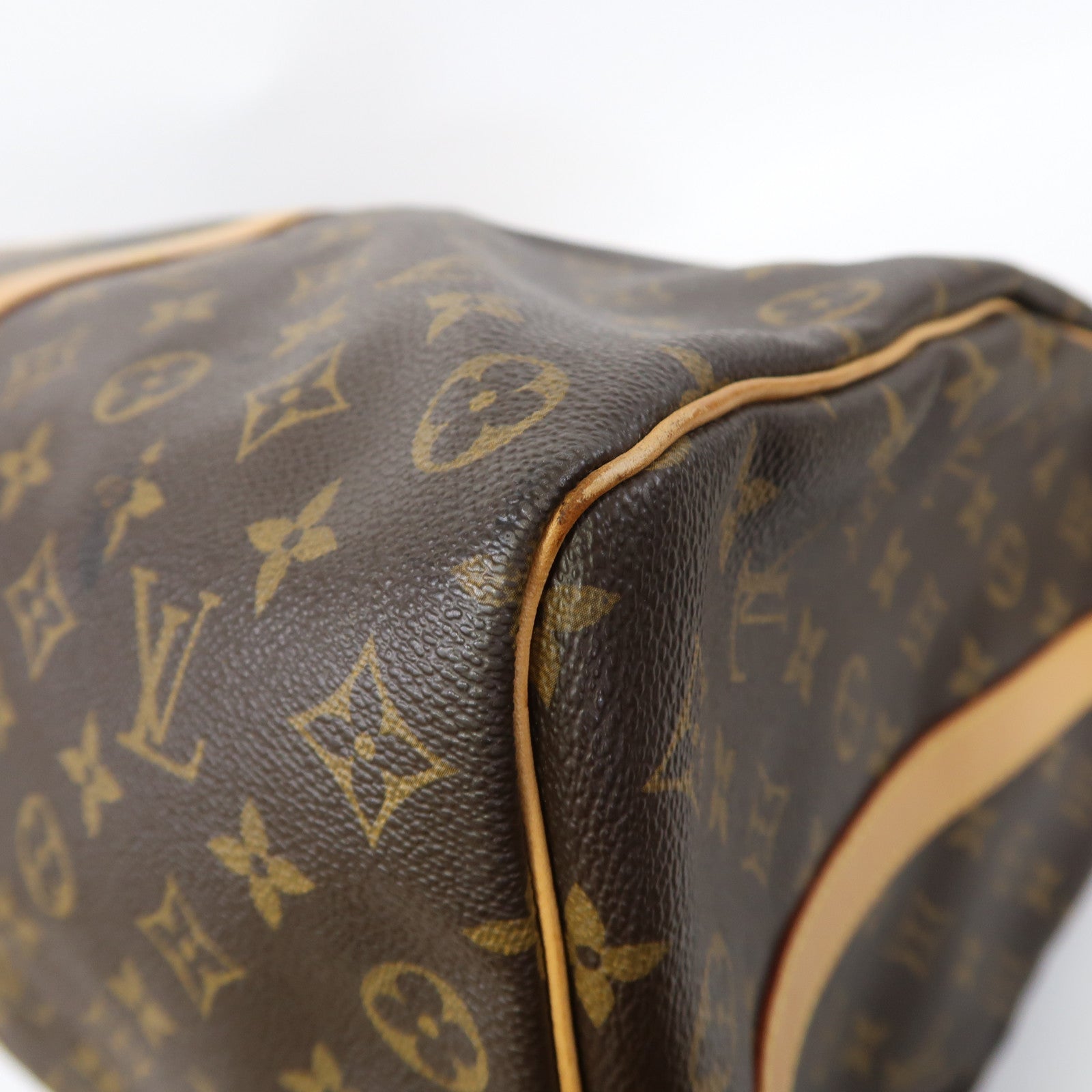 LOUIS VUITTON Monogram Keepall 50 Bandoulie金扣手挽肩背兩用袋棕色