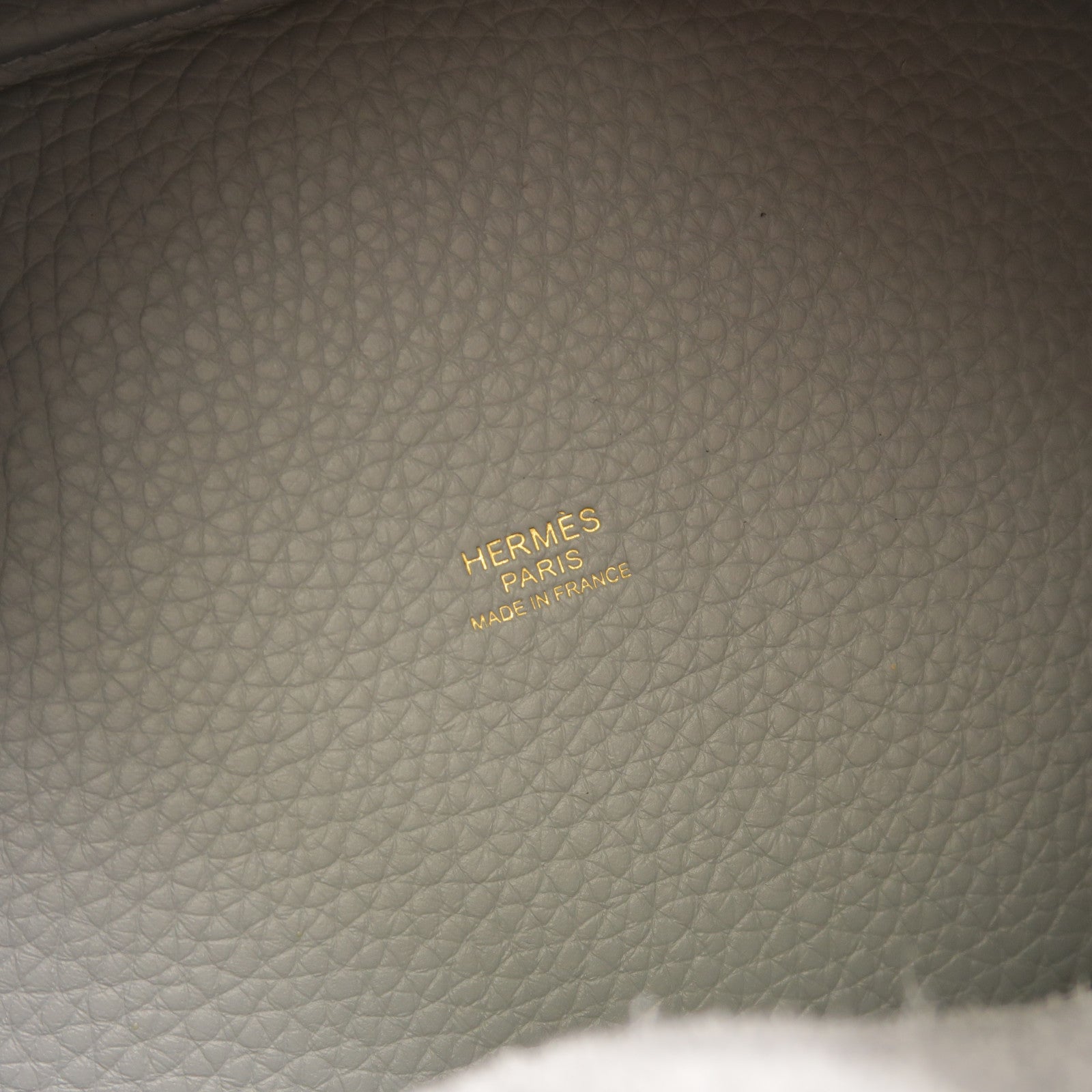 HERMES Clemence皮革Picotin PM手挽袋Gris Pantin