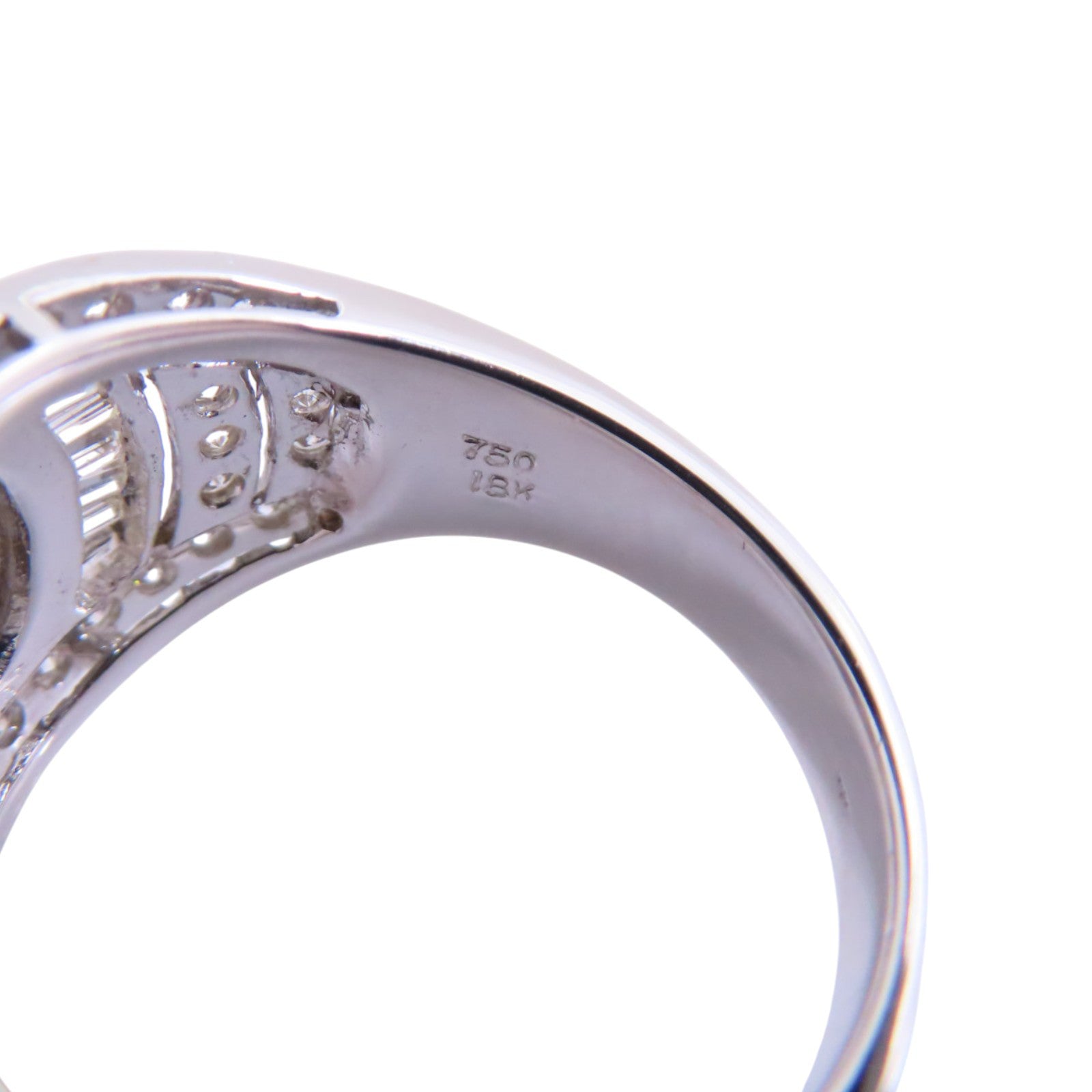JEWELRY 【激減優惠】18K白金/翡翠/鑽石Jade Diamond Ring戒指US#6