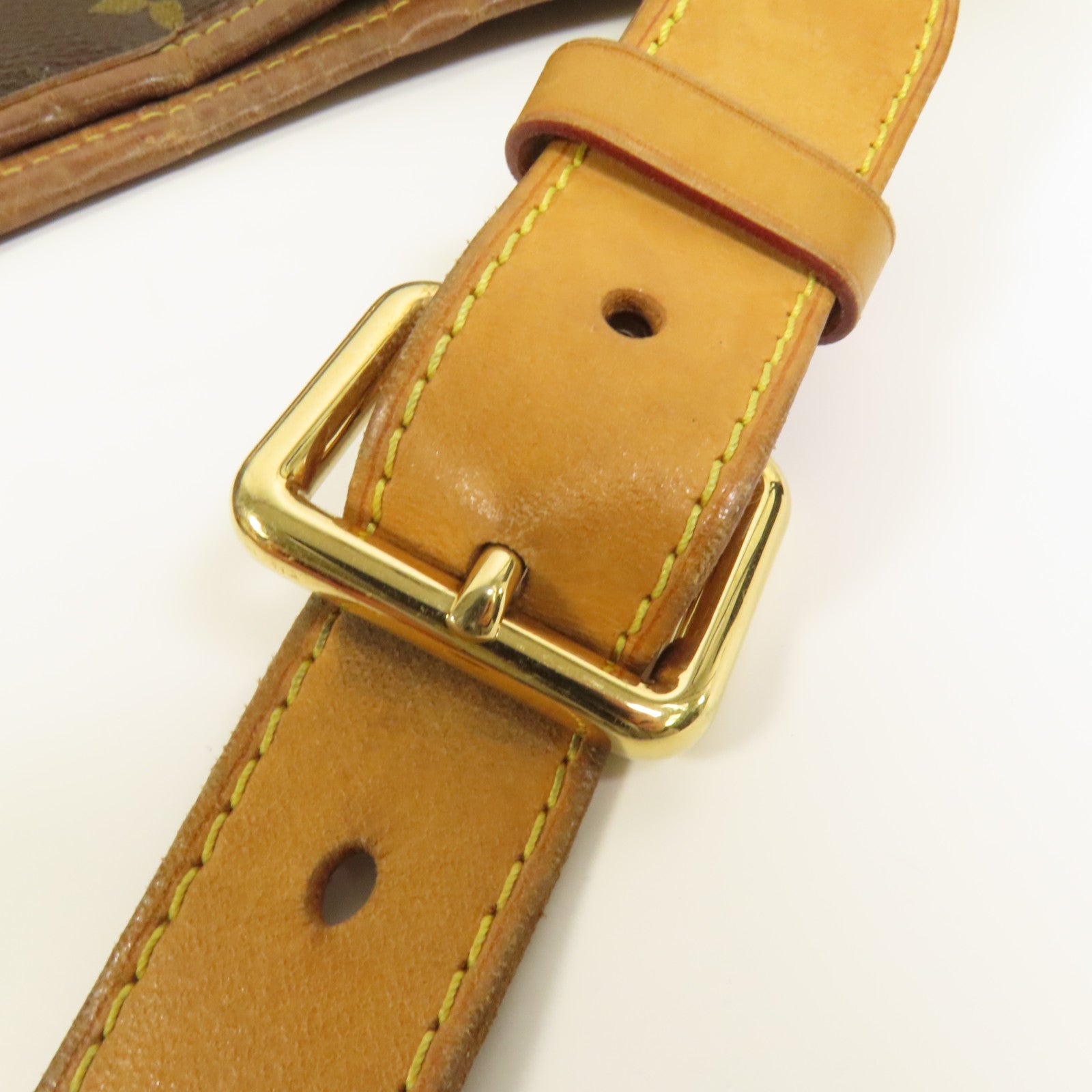 LOUIS VUITTON Monogram Galliera PM金扣肩背袋棕色