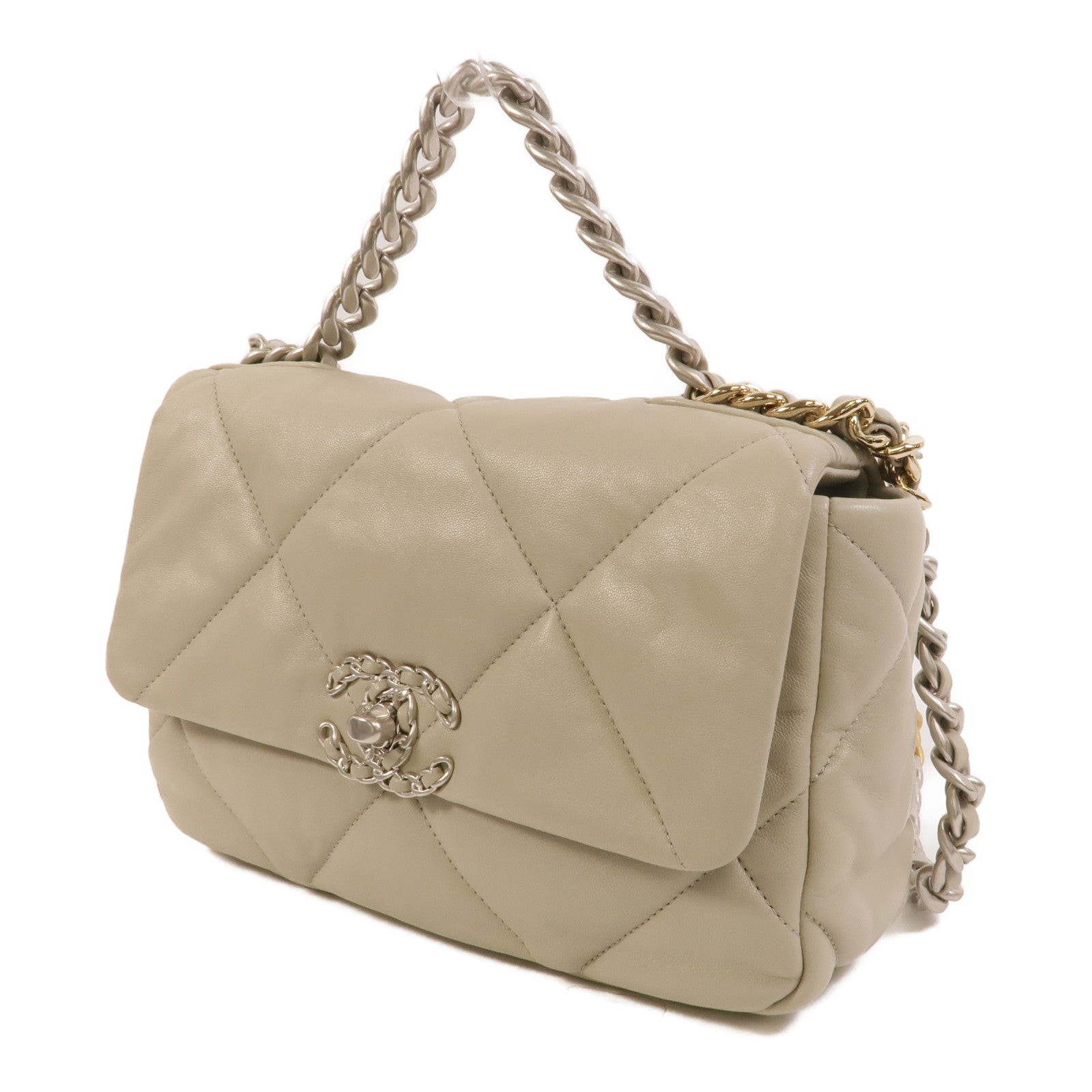 CHANEL 羊皮皮革Chanel 19 Small鏈帶肩背袋