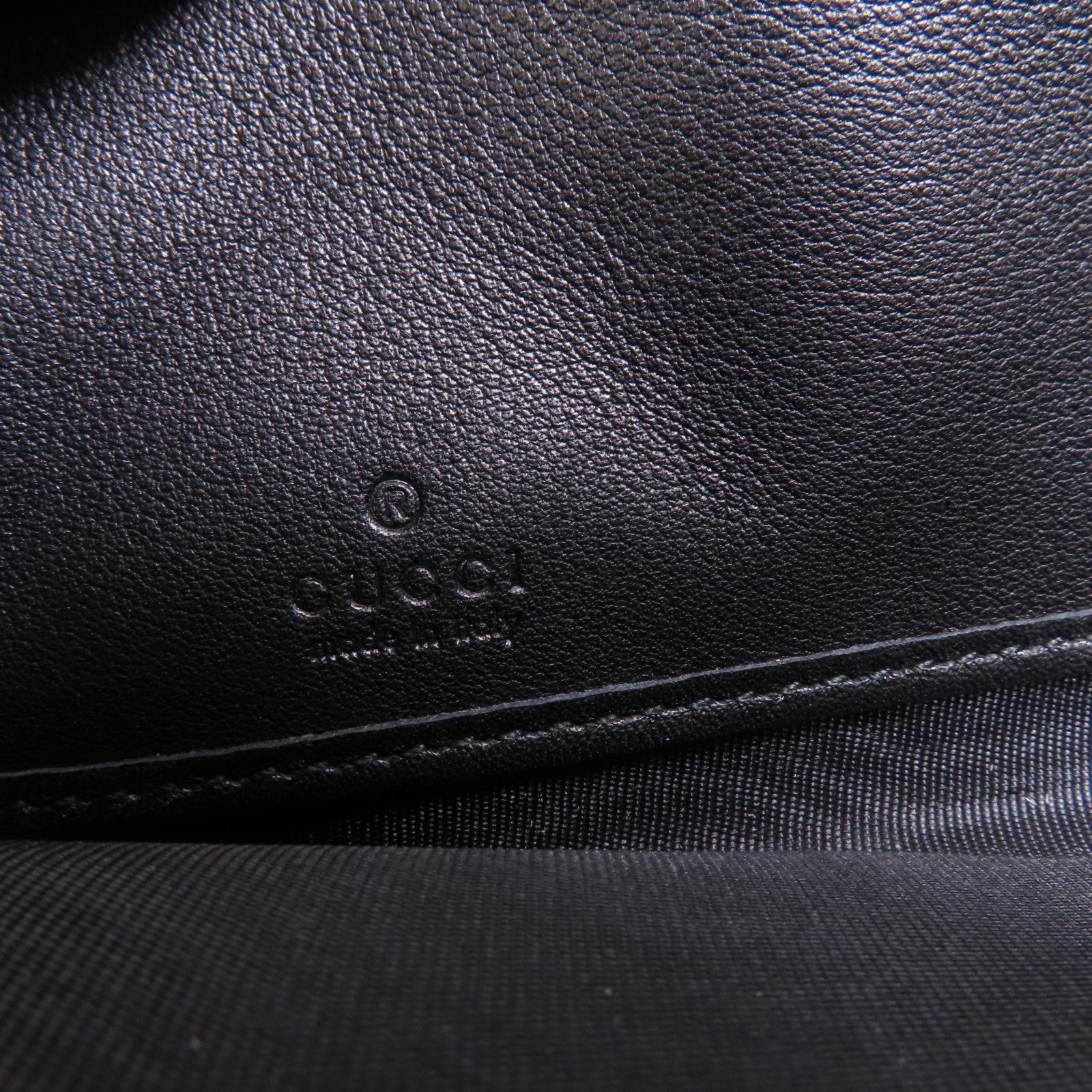 GUCCI GG Long Wallet 308009 Calfskin Leather Black