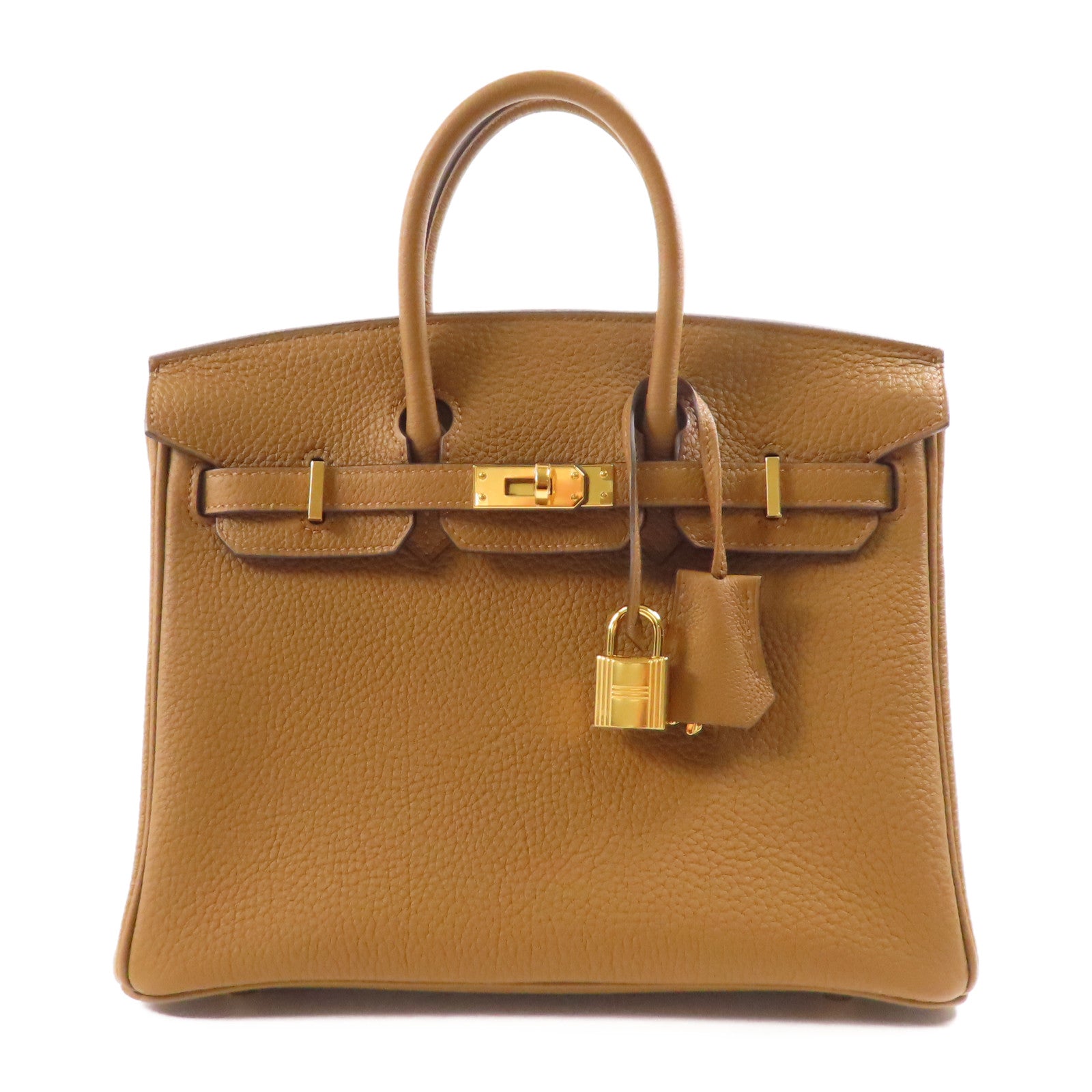 HERMES Togo皮革Birkin 25金扣手挽袋Alezan