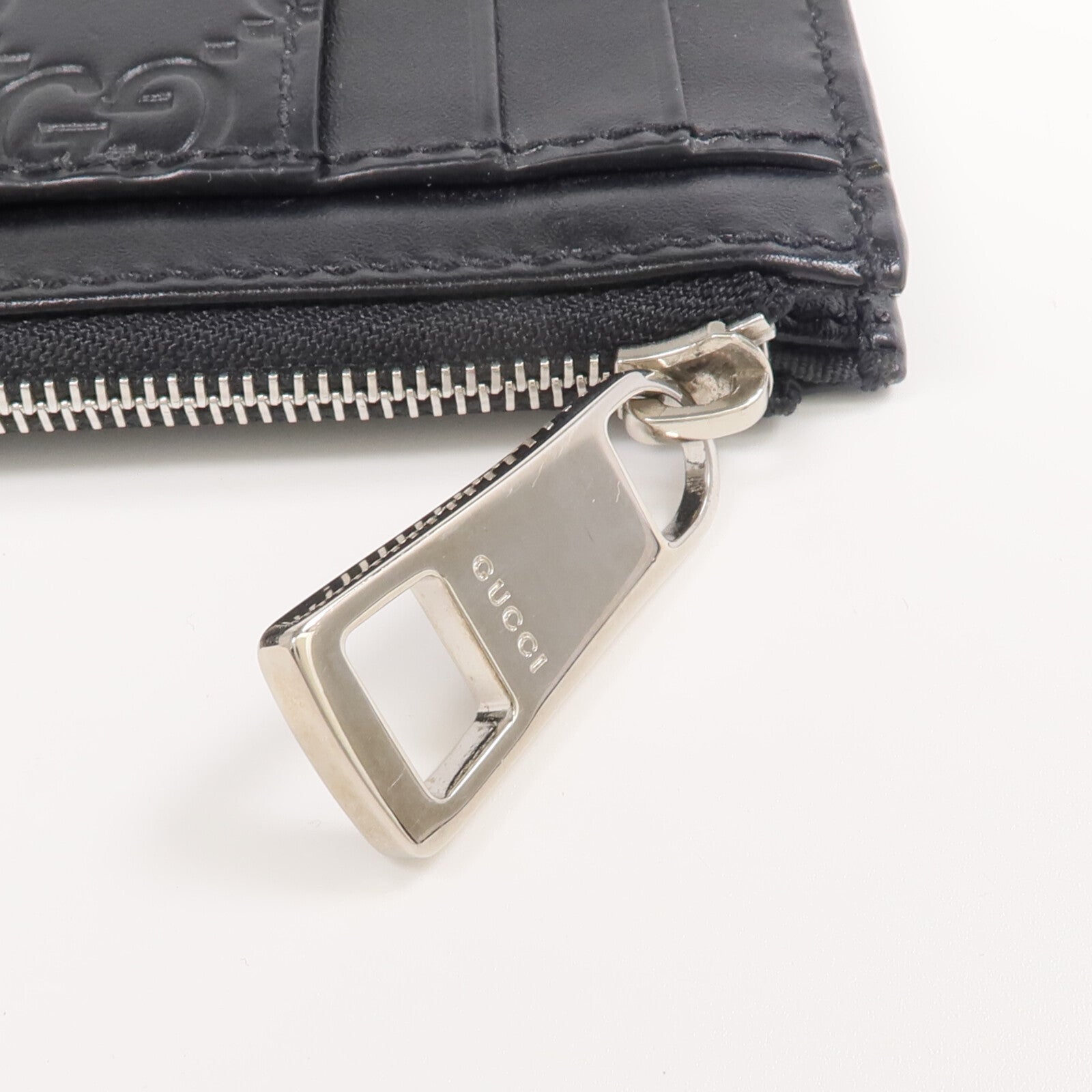 GUCCI 牛皮皮革Card Case銀扣卡片套