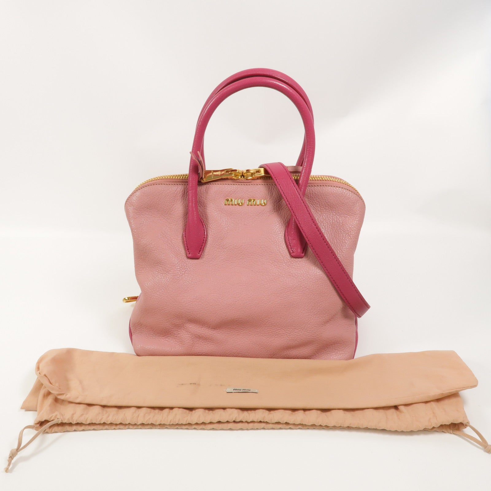 Miu Miu 牛皮皮革2 Way Shoulder手挽肩背兩用袋